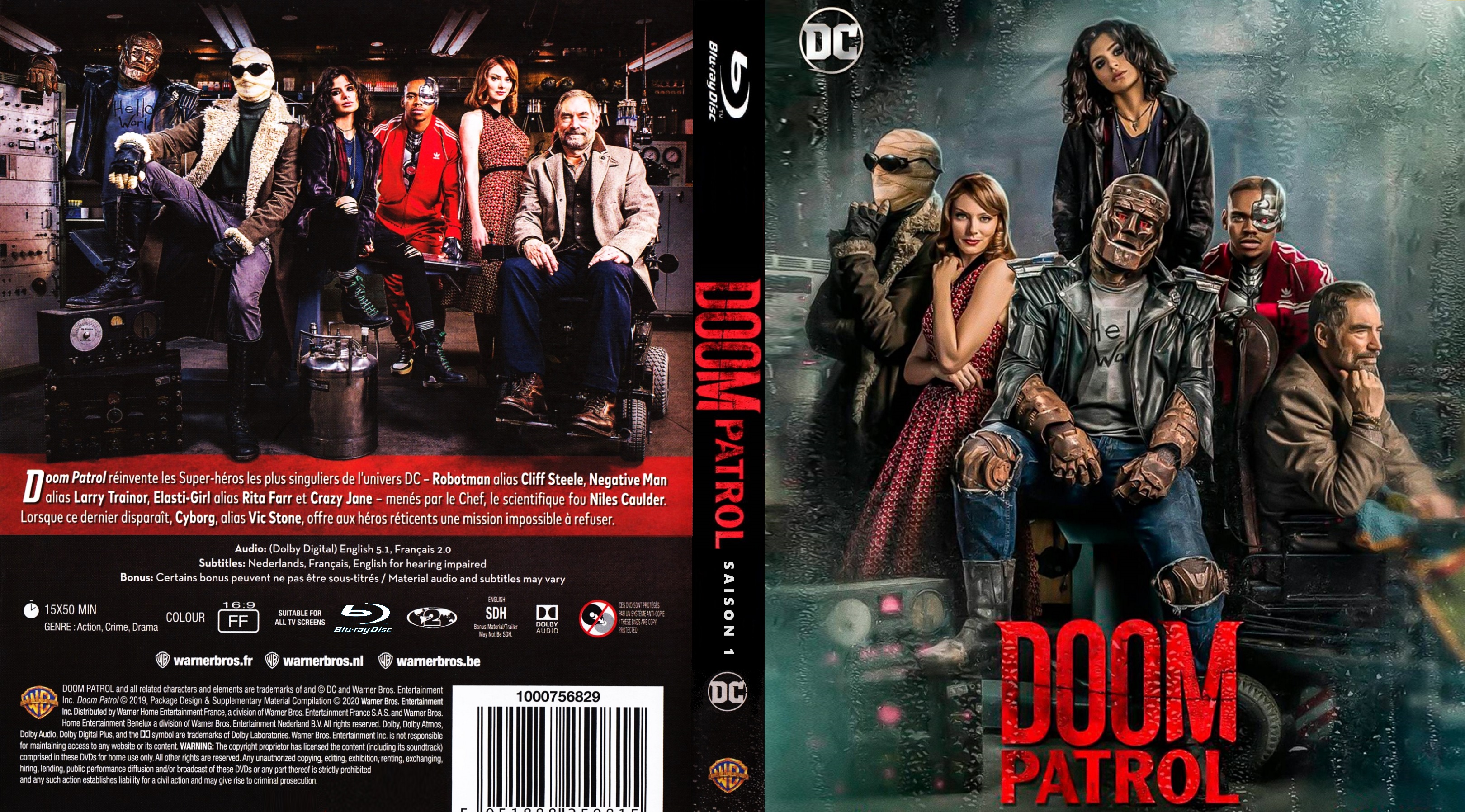 Jaquette DVD Doom Patrol saison 1 custom (BLU-RAY) v2