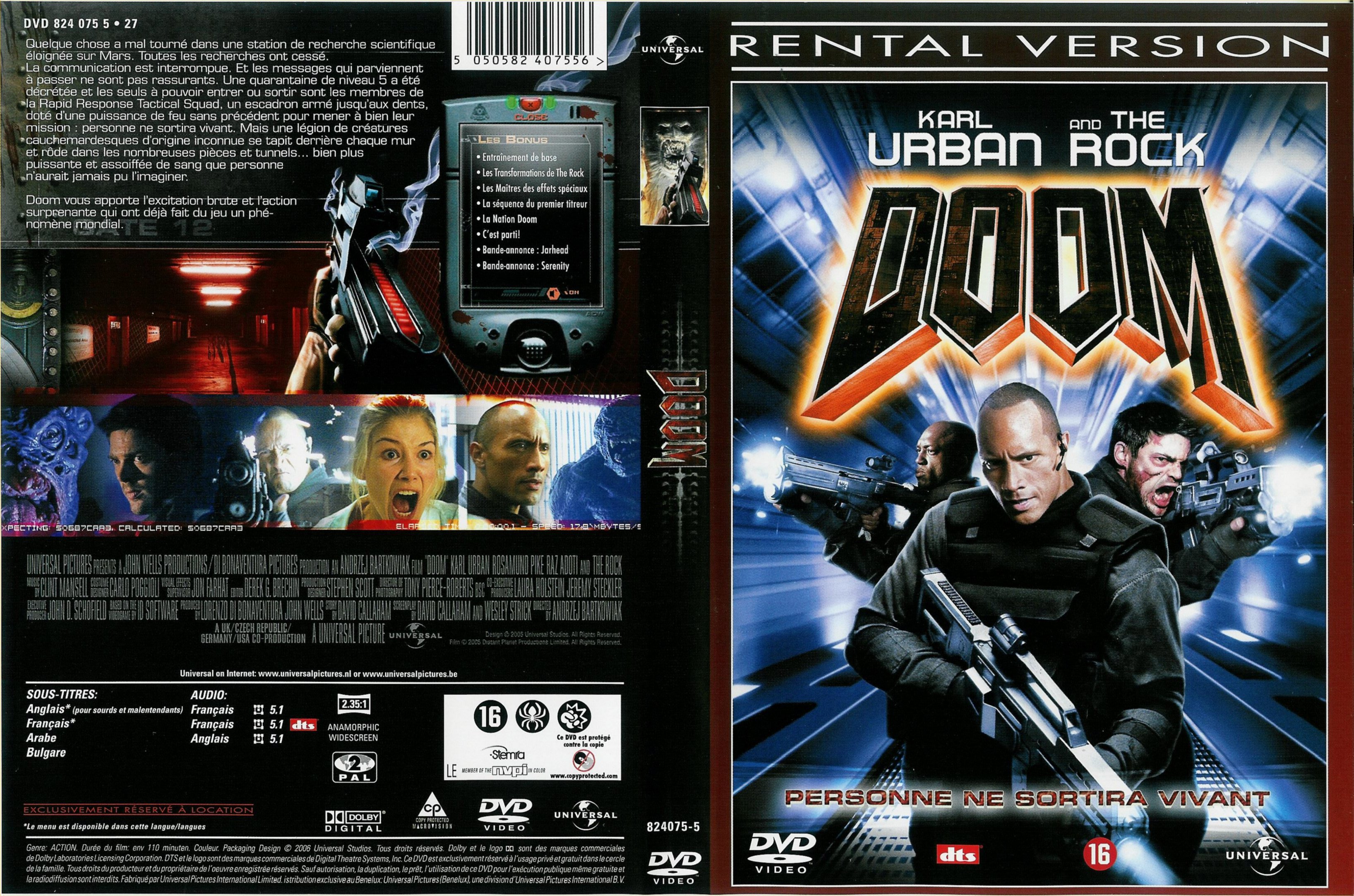 Jaquette DVD Doom v2