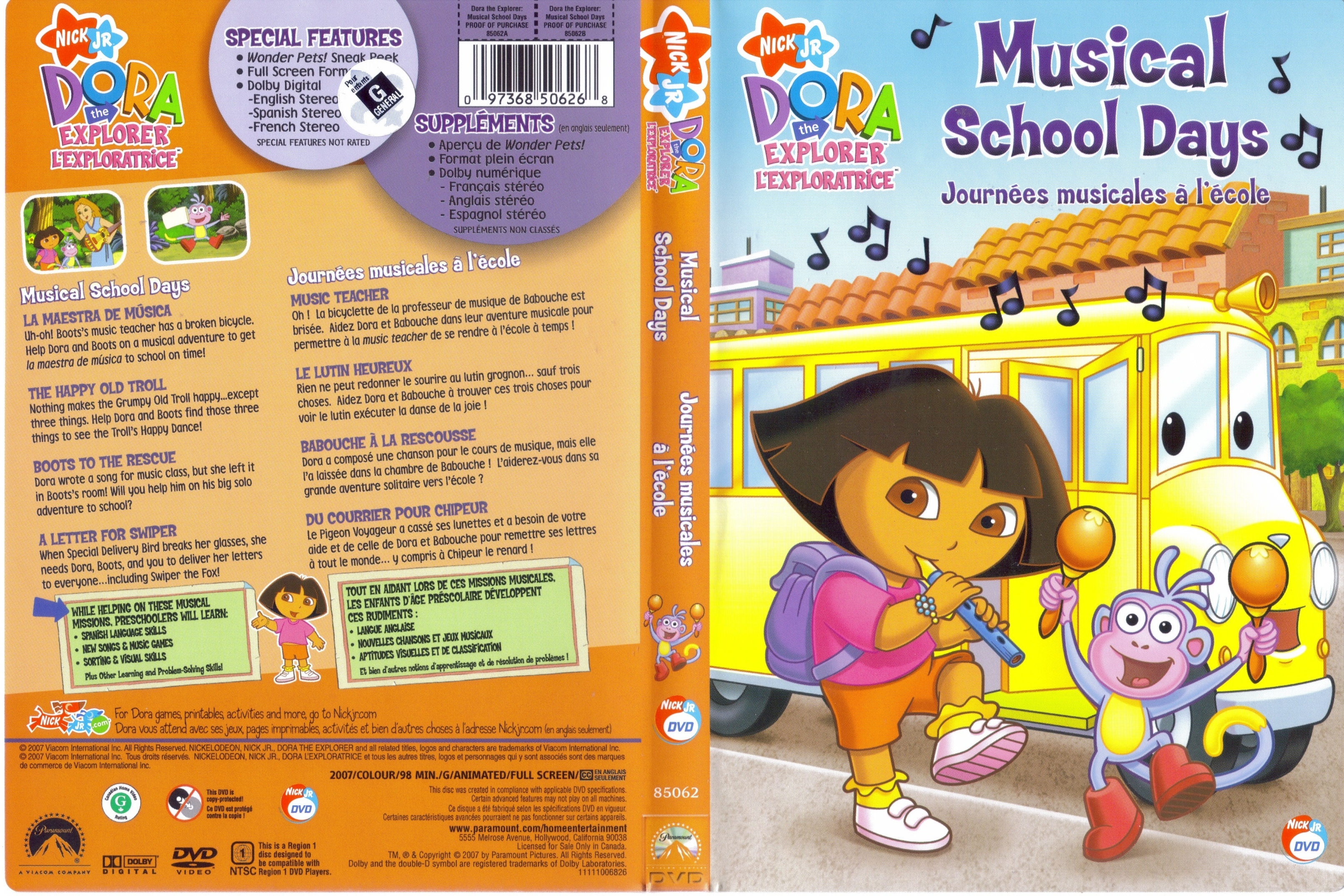 Jaquette DVD Dora Journes musicales  l