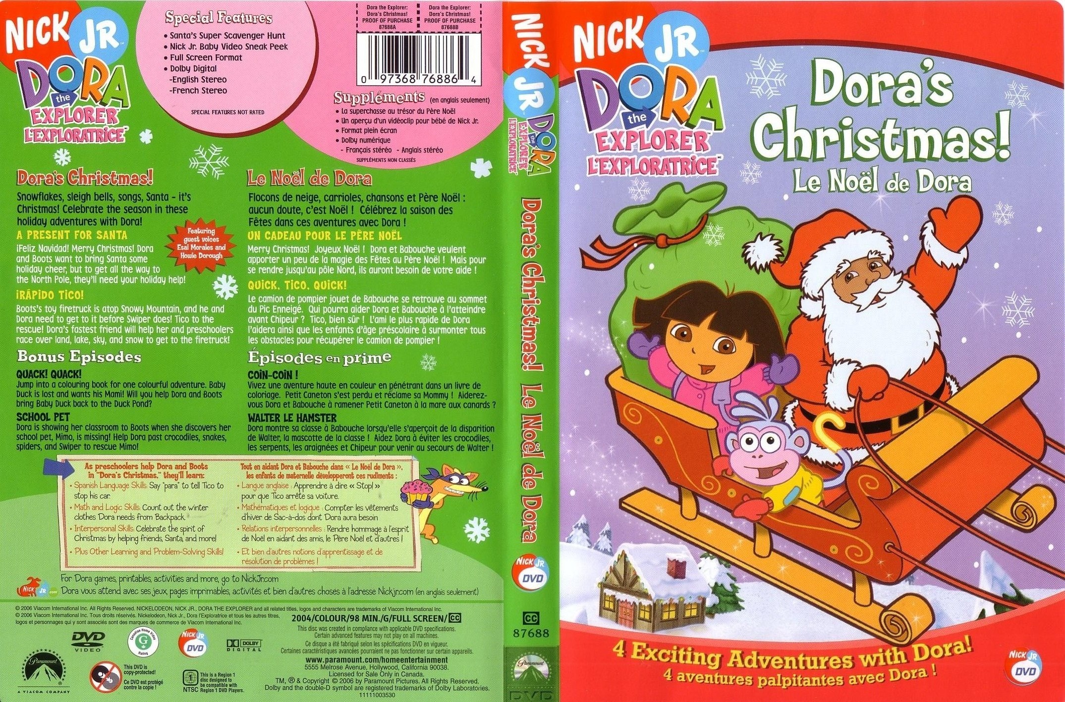 Jaquette DVD Dora Le Noel de dora - Dora