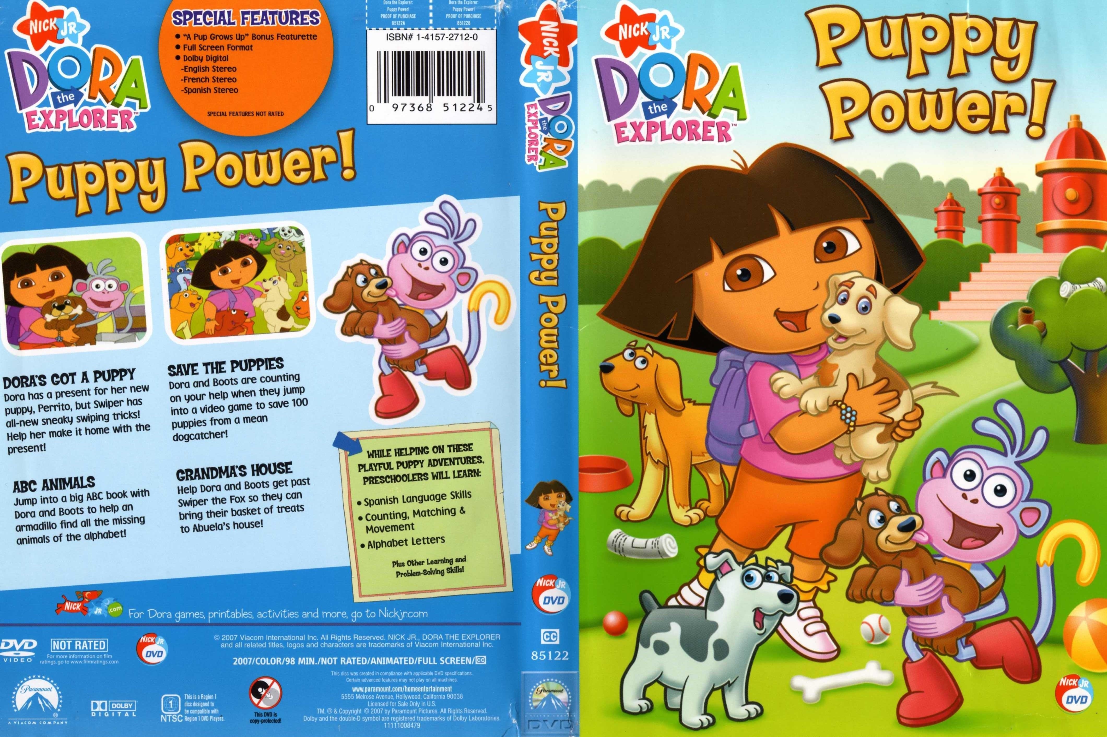 Jaquette DVD Dora Puppy power (Canadienne) .