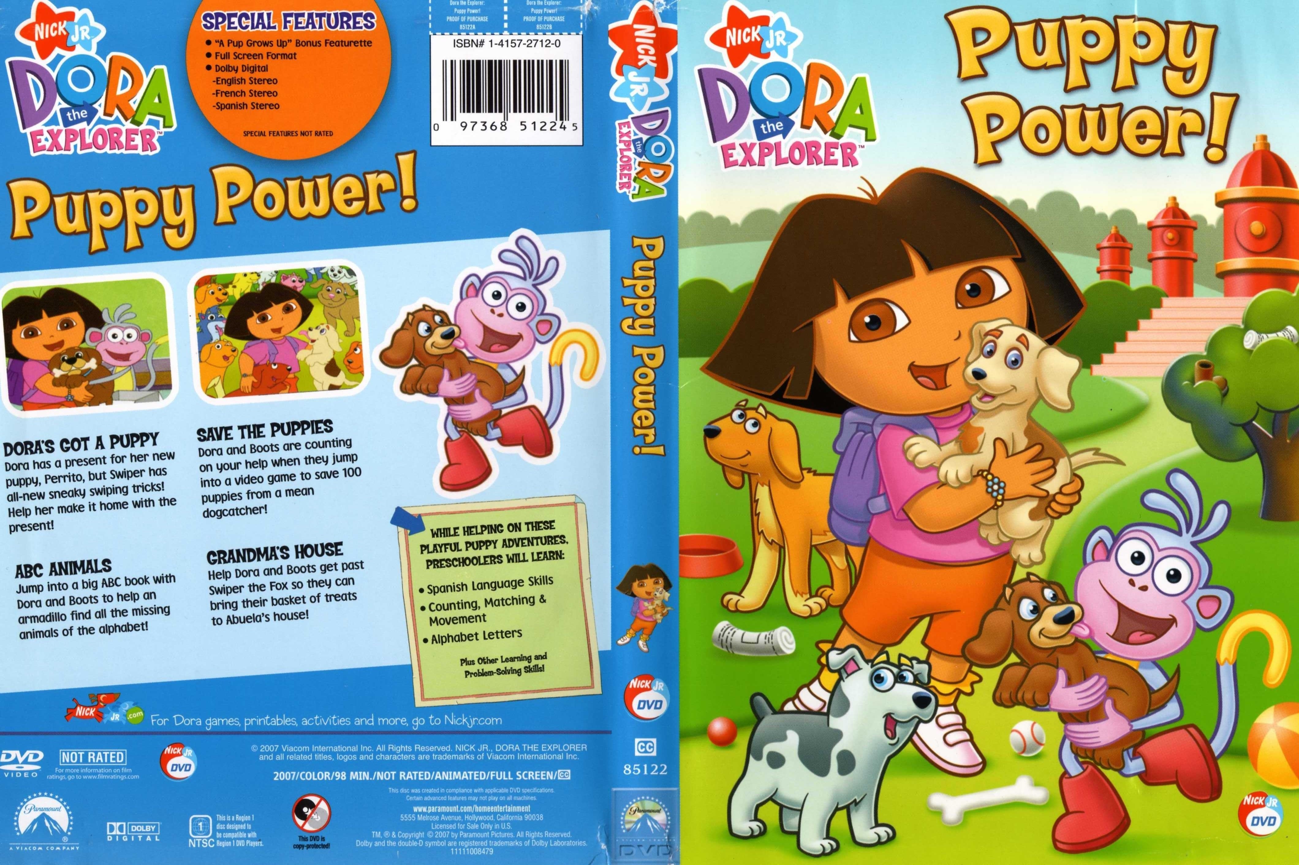 Jaquette DVD Dora Puppy power (Canadienne)