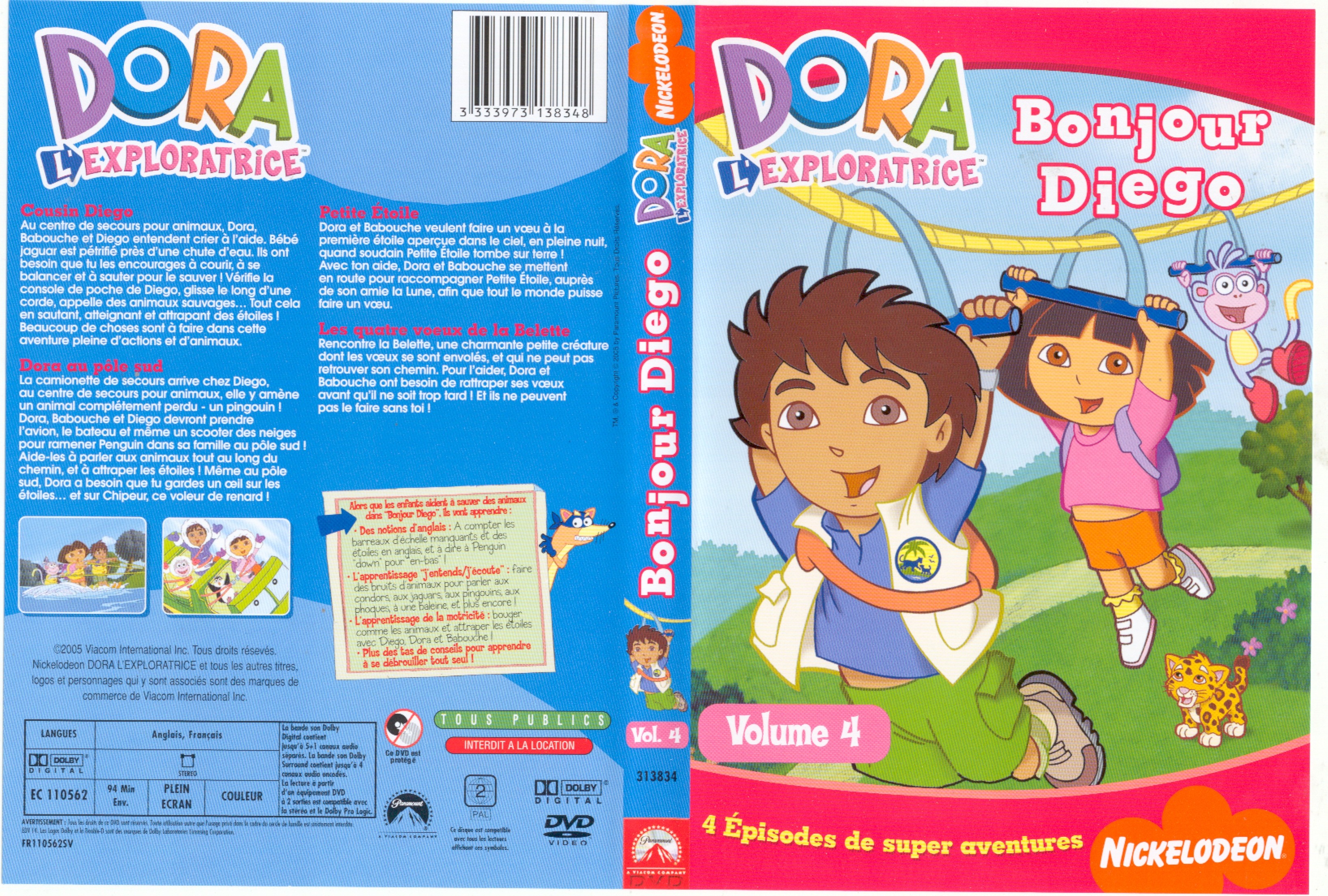 Jaquette DVD de Dora l'exploratrice - bonjour Diego - Cinéma