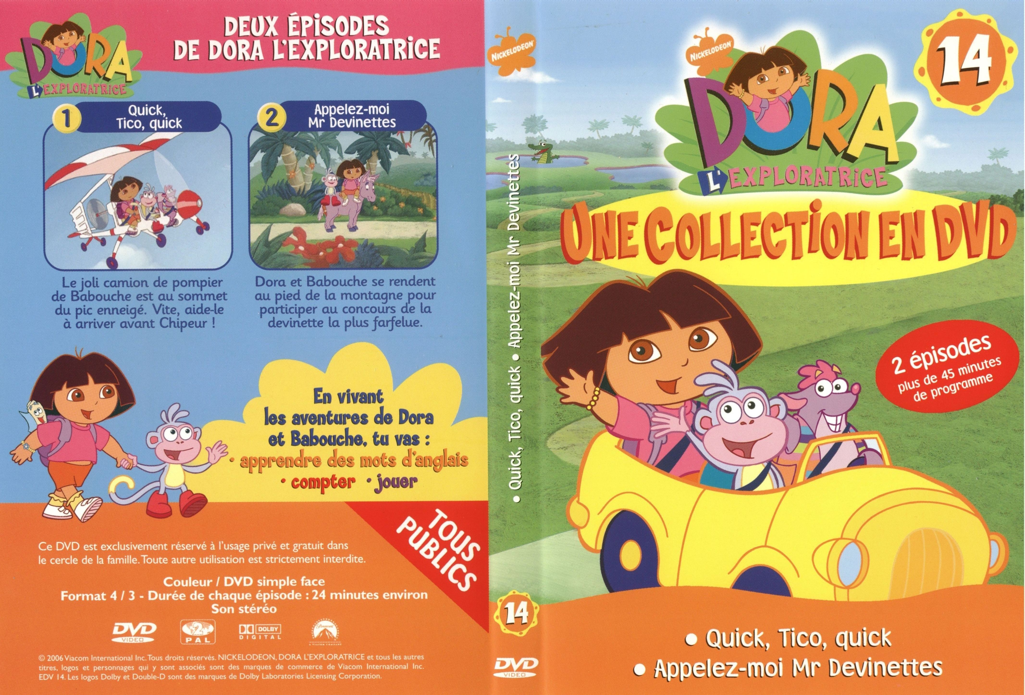 Jaquette DVD de Dora l'exploratrice vol 14 - Cinéma Passion