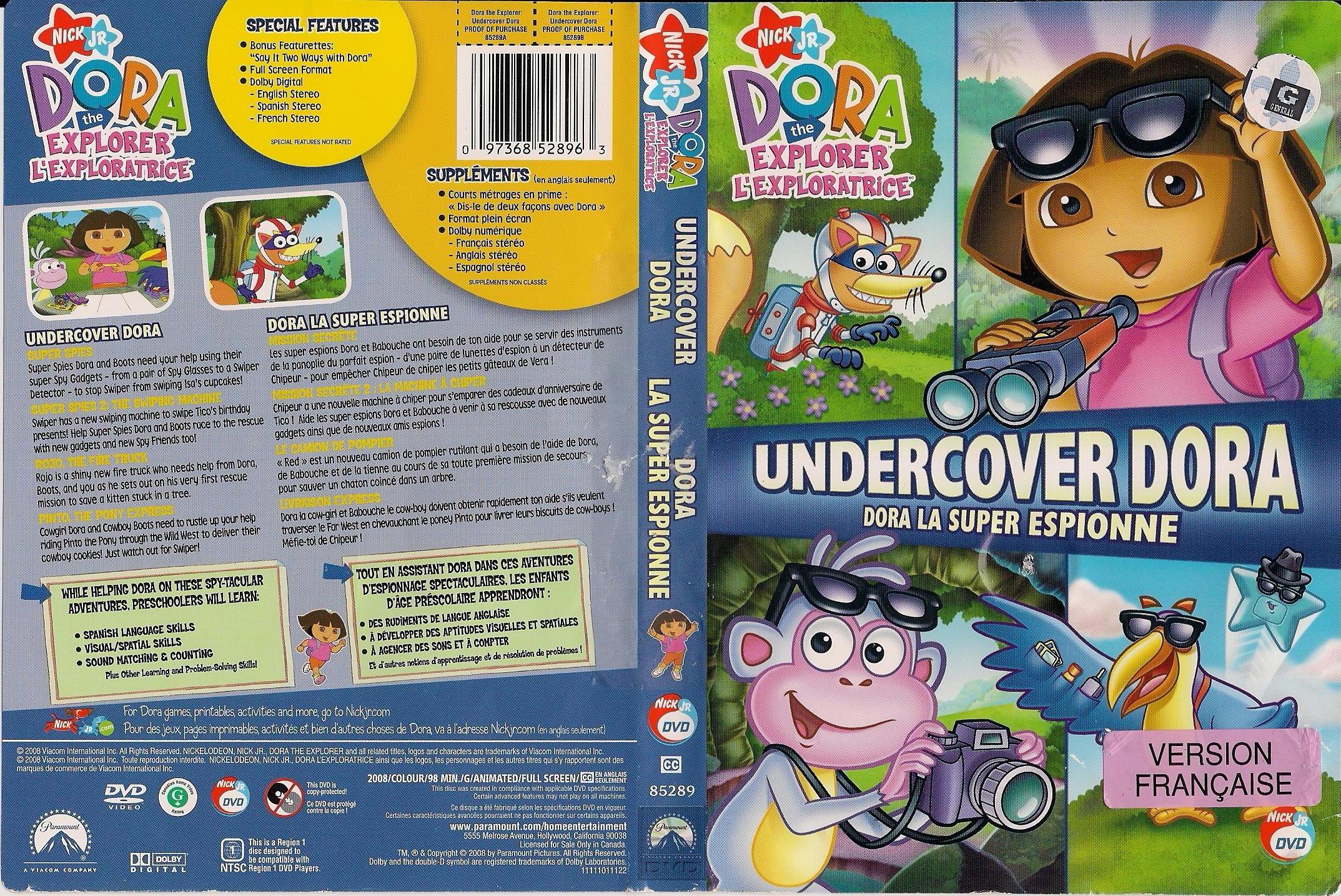 Jaquette DVD Dora la super espionne - Undercover dora (Canadienne)