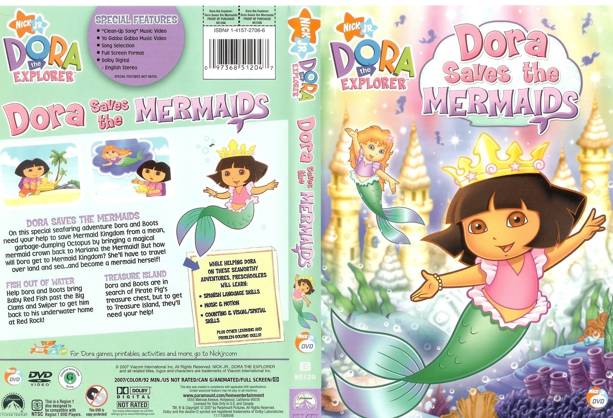 Jaquette DVD Dora saves the mermaids (Canadienne)