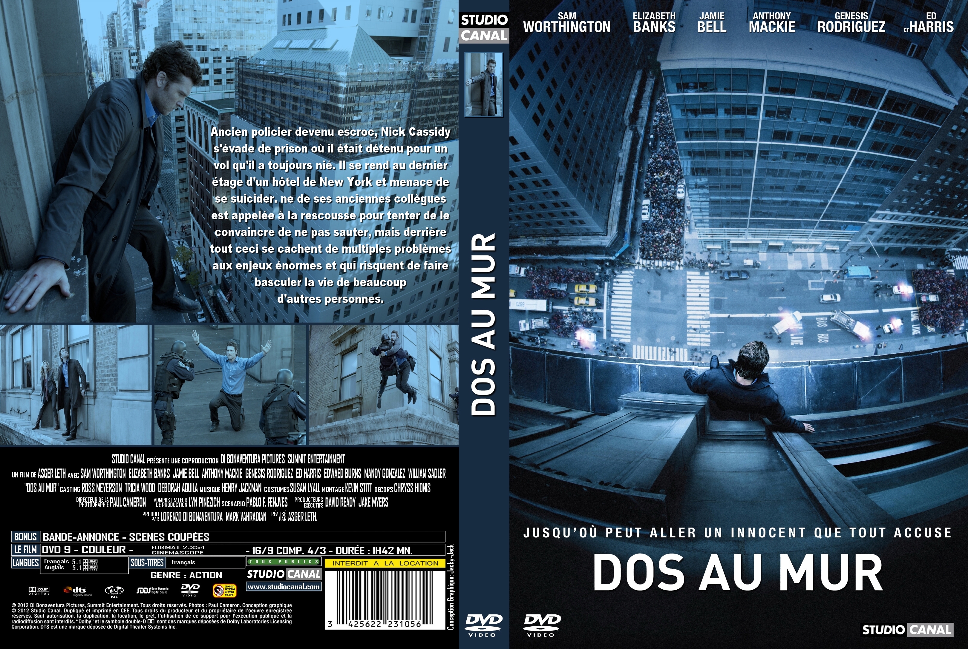 Jaquette DVD Dos au Mur custom