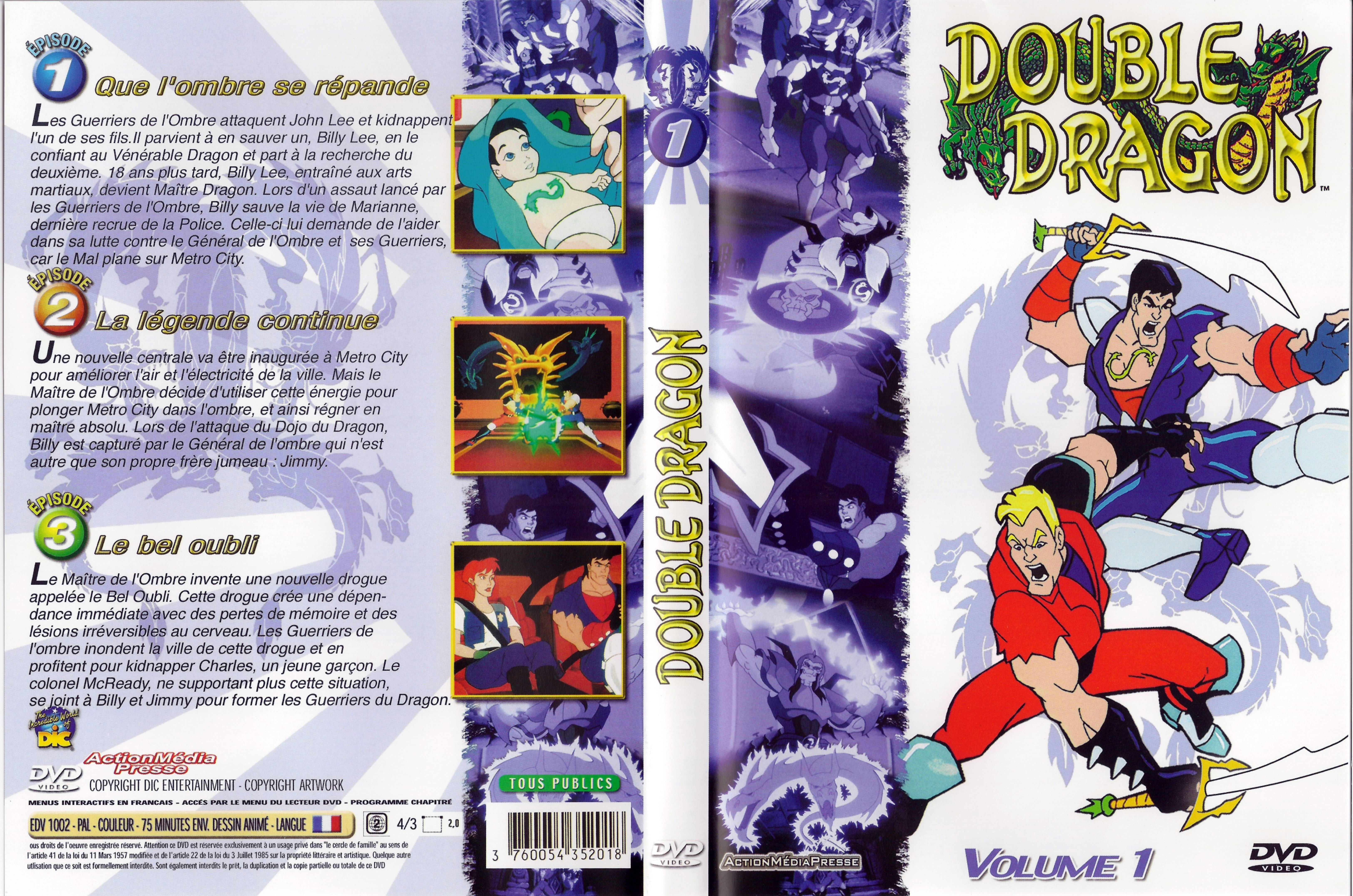 Jaquette DVD Double dragon vol 1