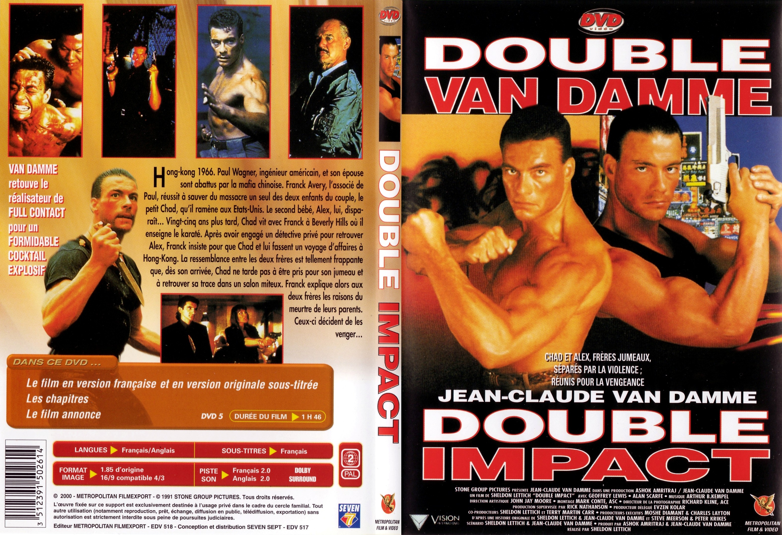 Jaquette DVD Double impact - SLIM