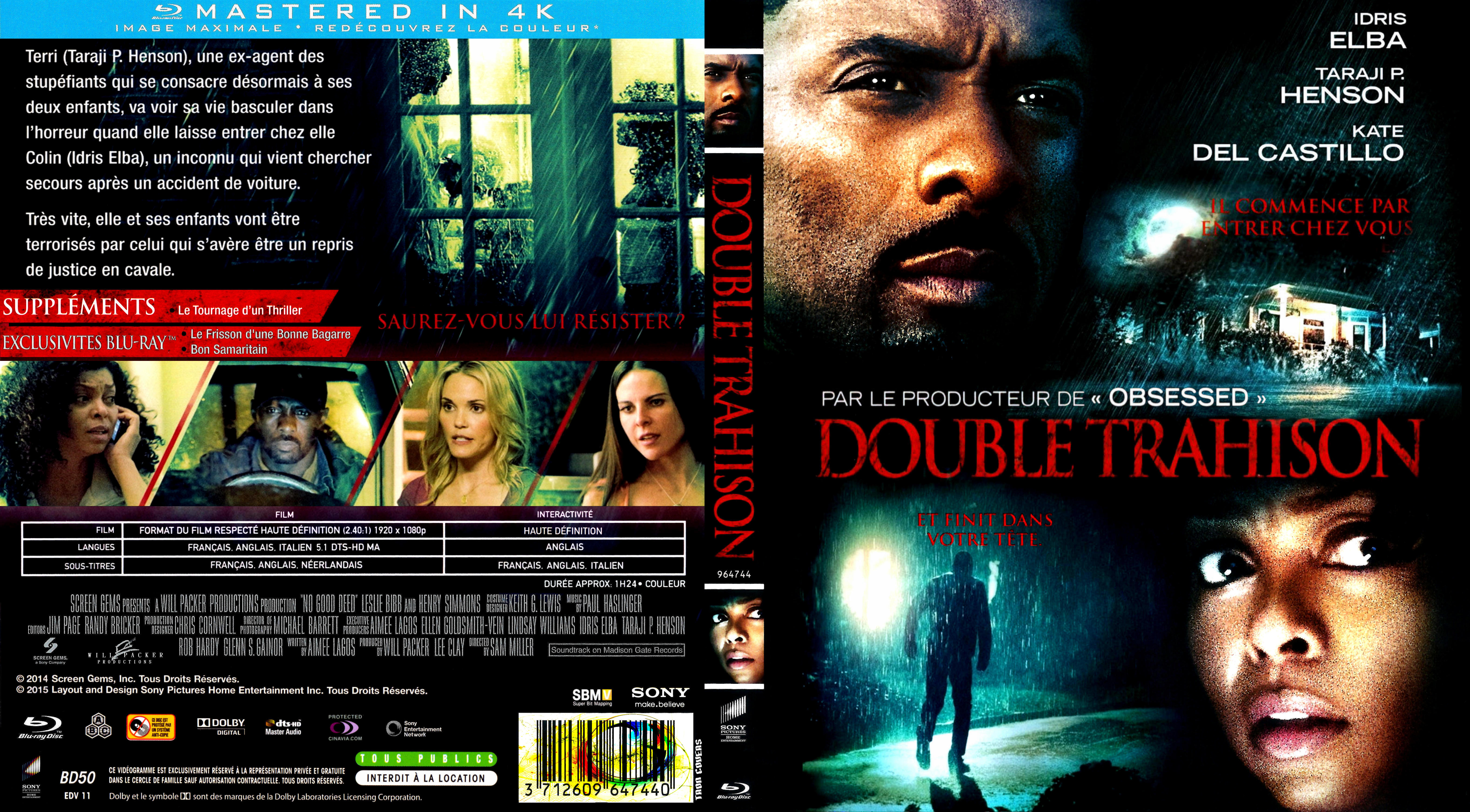 Jaquette DVD Double trahison custom (BLU-RAY)