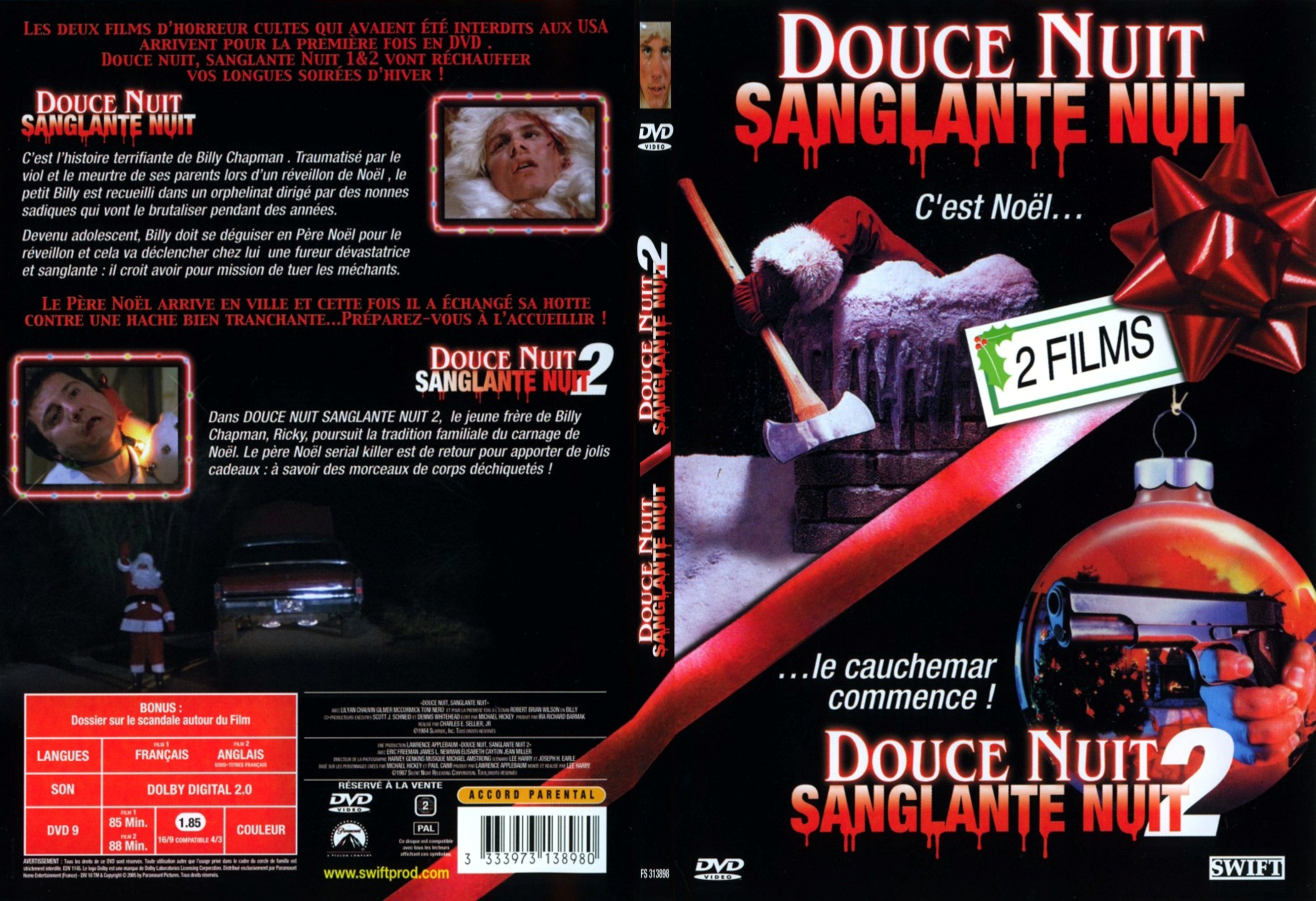 Jaquette DVD Douce nuit sanglante nuit 1 et 2 - SLIM