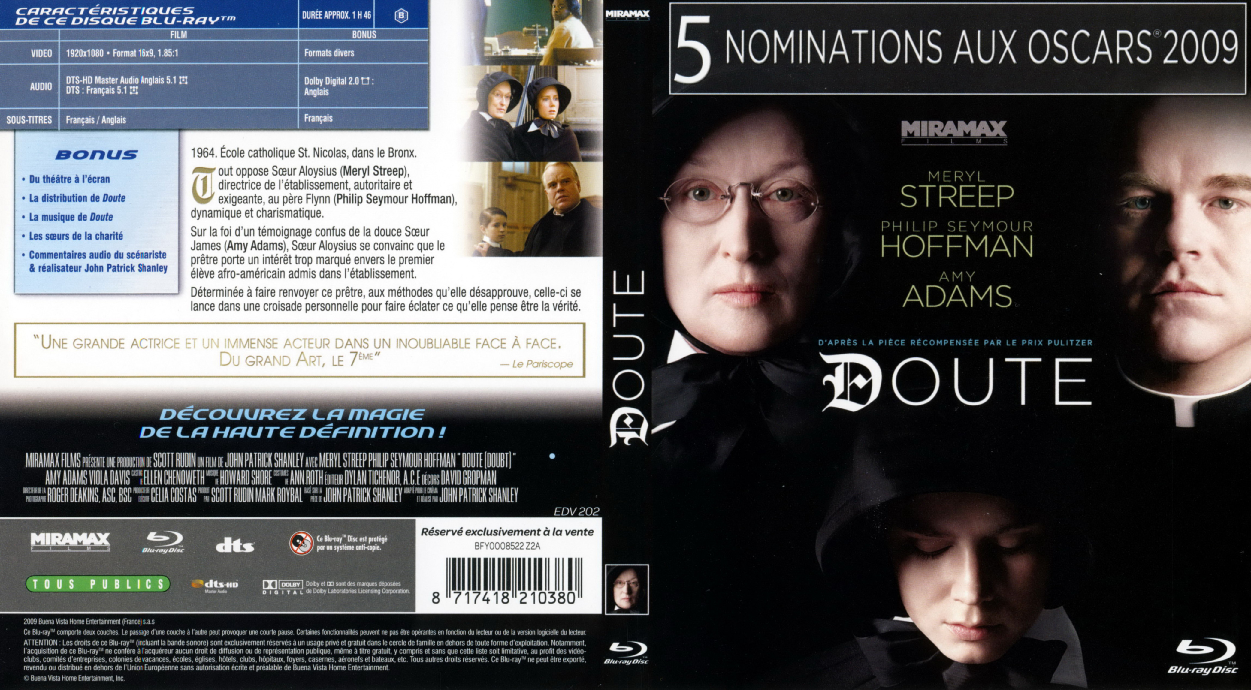 Jaquette DVD Doute (BLU-RAY)