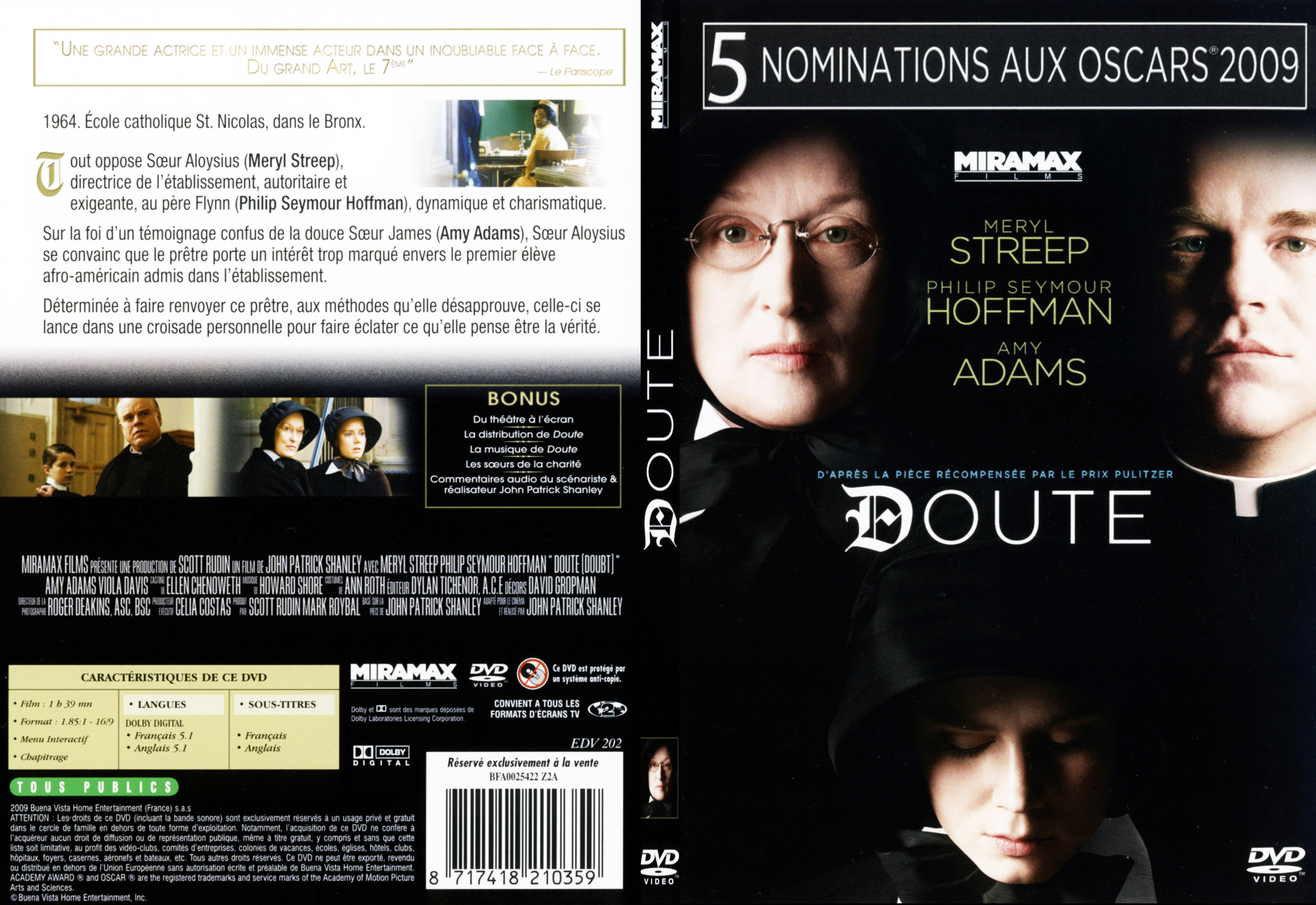 Jaquette DVD Doute - SLIM