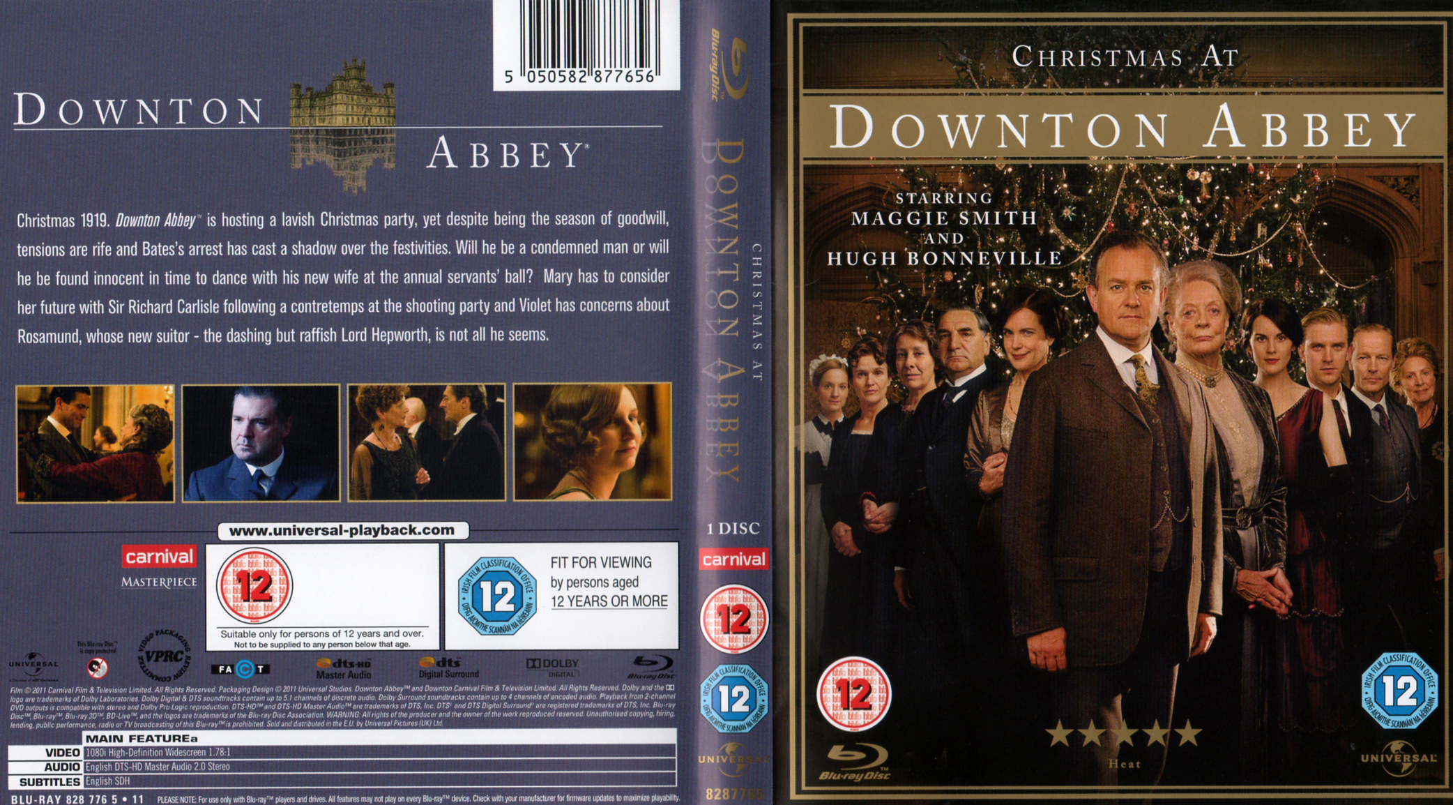 Jaquette DVD Downton Abbey Episode Noel Saison 2 Zone 1 (BLU-RAY)