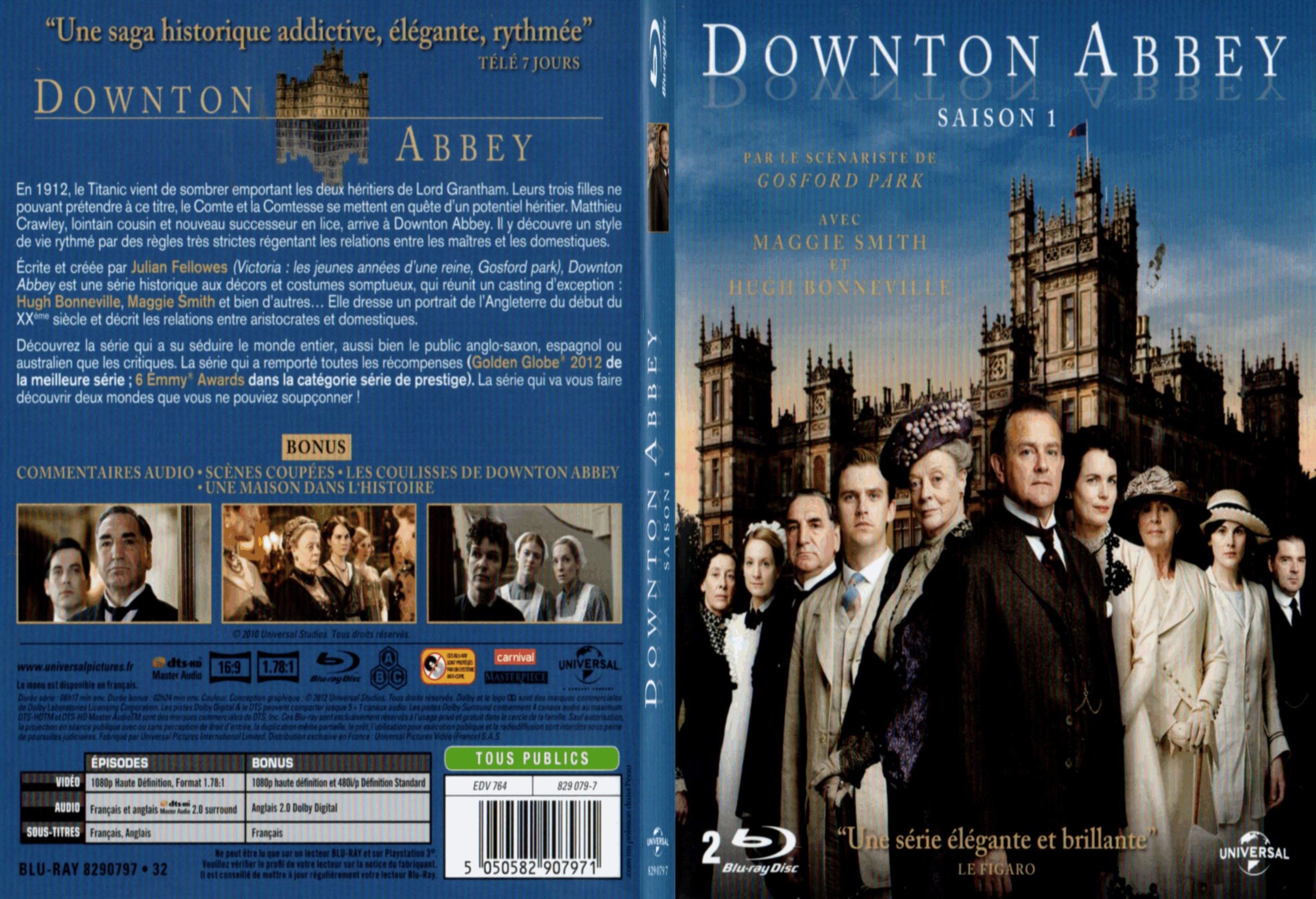 Jaquette DVD Downton Abbey Saison 1 - SLIM