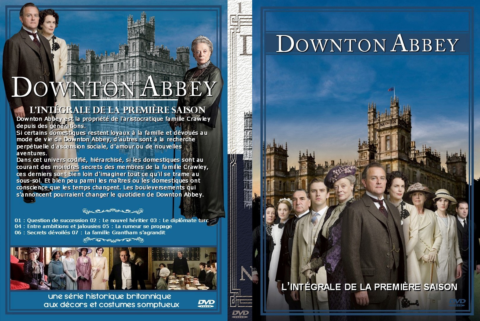 Jaquette DVD de Downton Abbey Saison 1 custom - Cinéma Passion