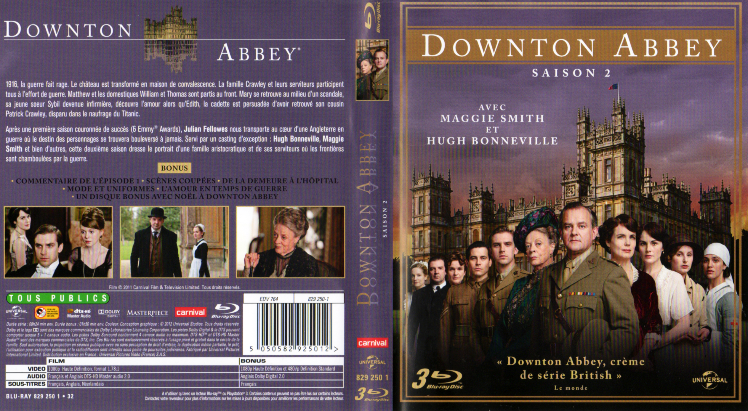 Jaquette DVD Downton Abbey Saison 2 (BLU-RAY)
