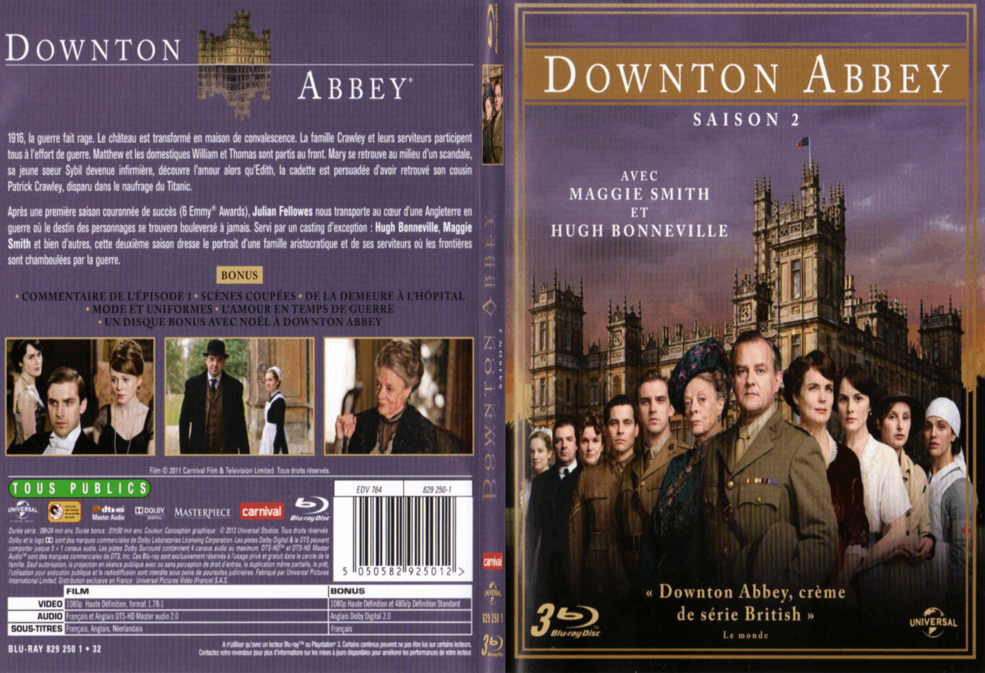 Jaquette DVD Downton Abbey Saison 2 - SLIM