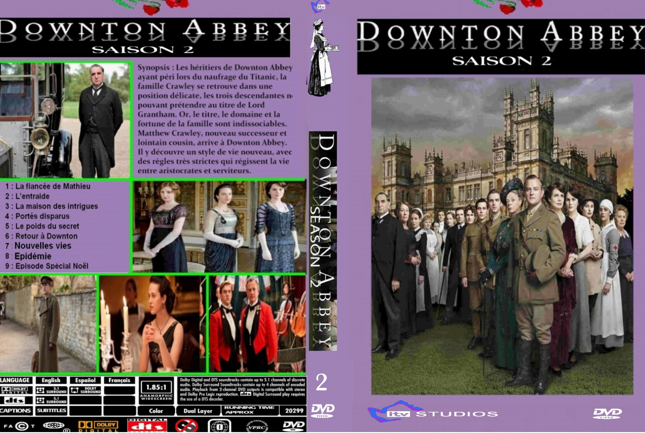 Jaquette DVD Downton Abbey Saison 2 custom