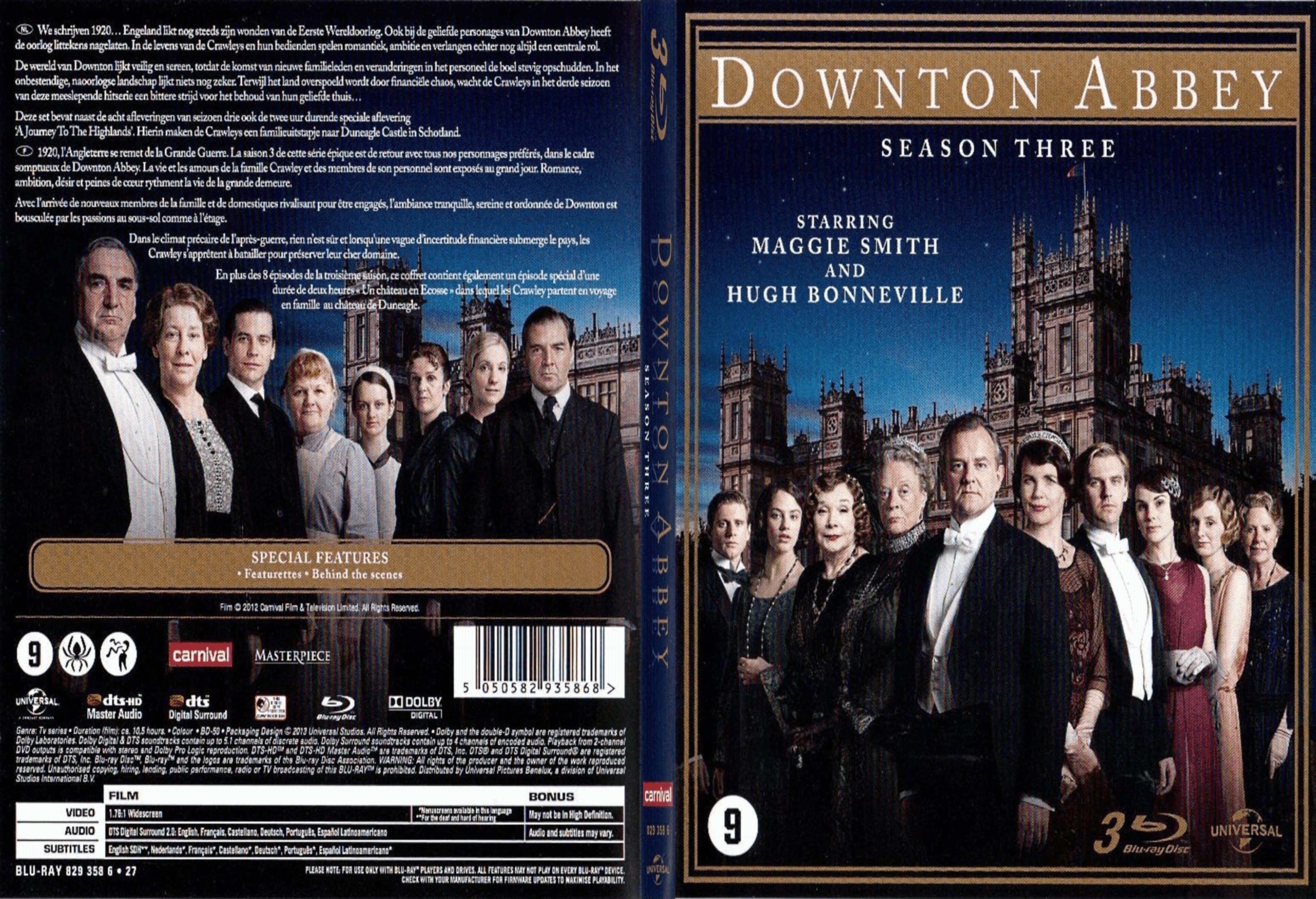 Jaquette DVD Downton Abbey Saison 3 - SLIM
