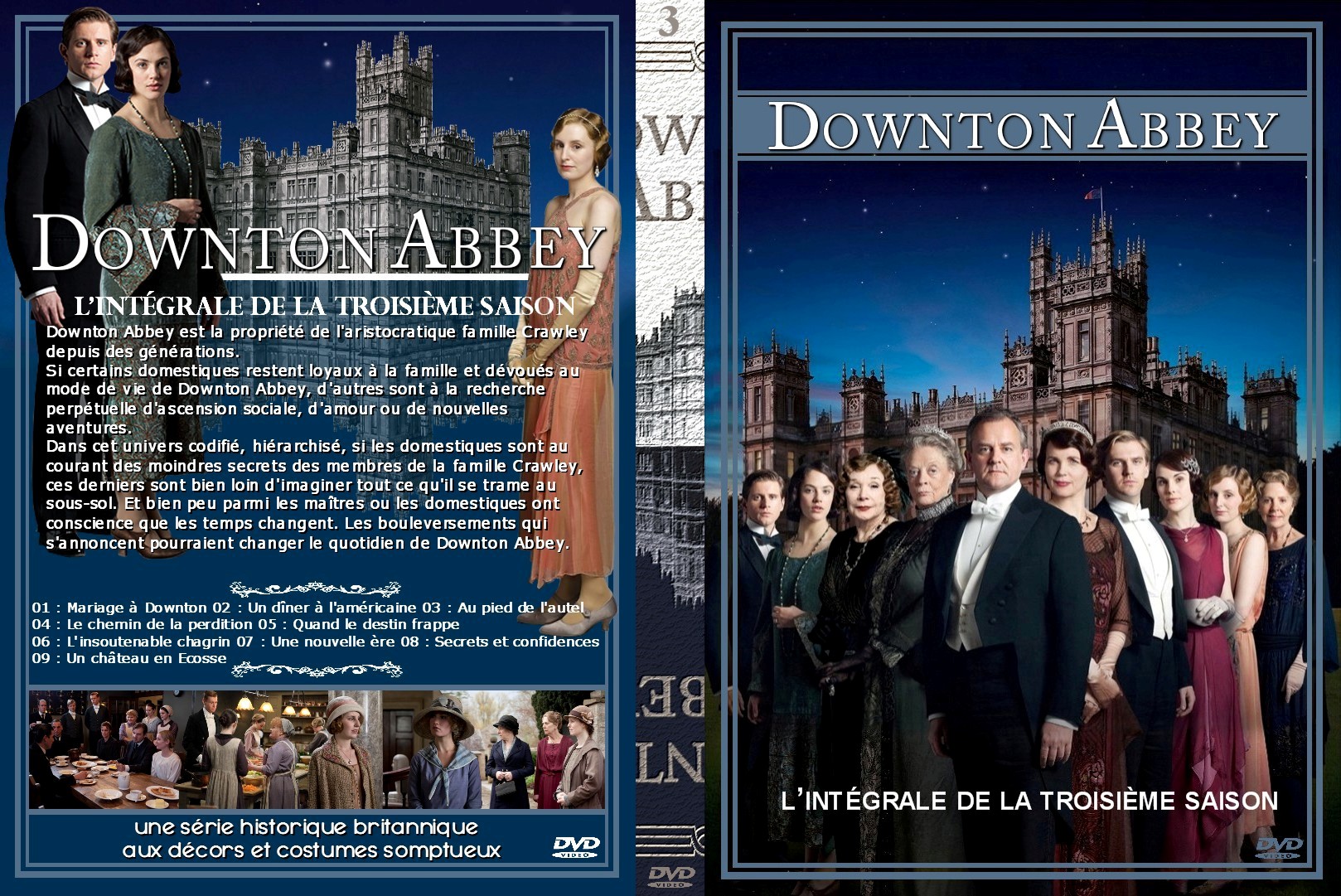 Jaquette DVD Downton Abbey Saison 3 custom