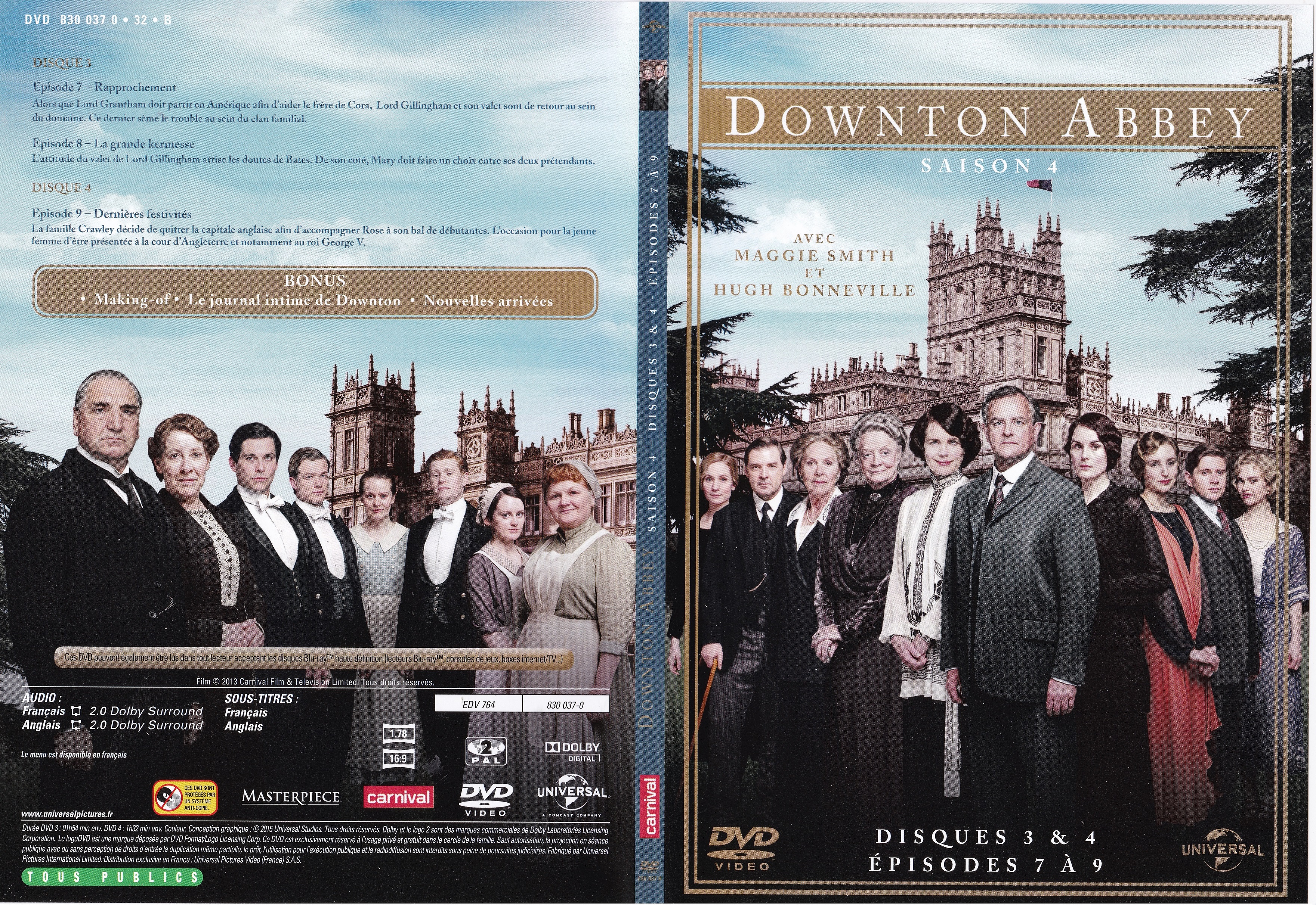 Jaquette DVD Downton Abbey Saison 4 Episodes 7  9