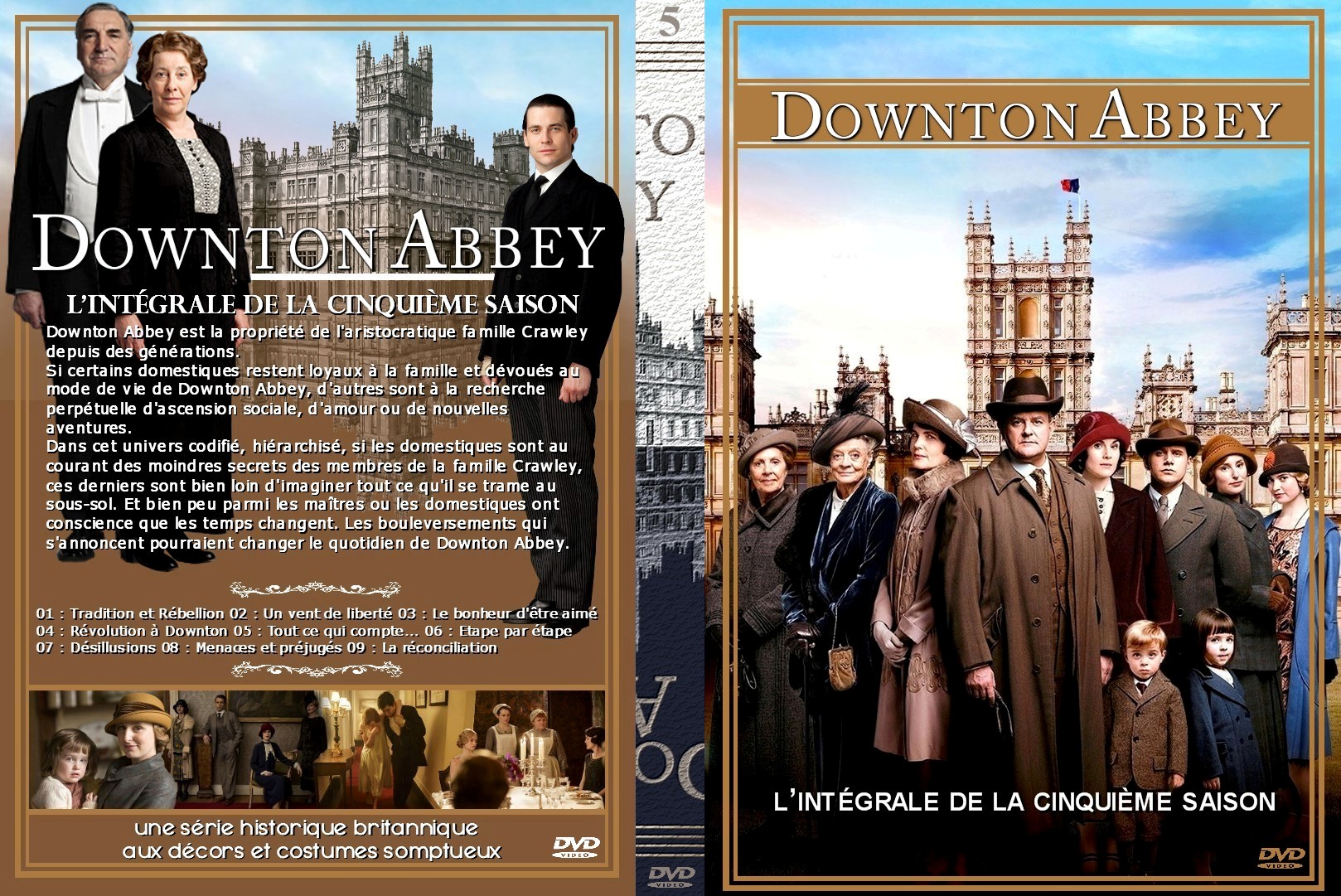 Jaquette DVD Downton Abbey Saison 5 custom