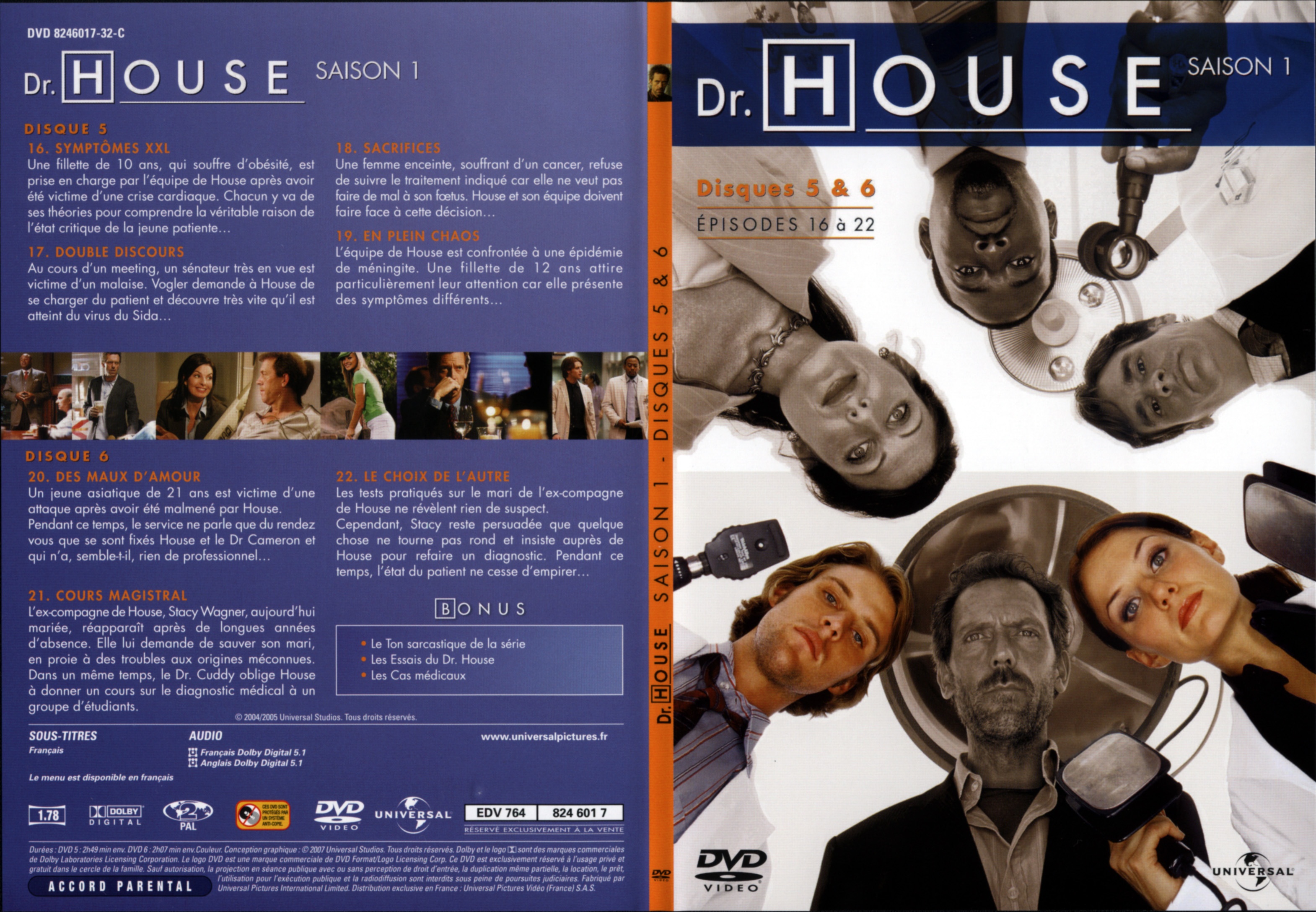 Jaquette DVD Dr House Saison 1 DVD 3