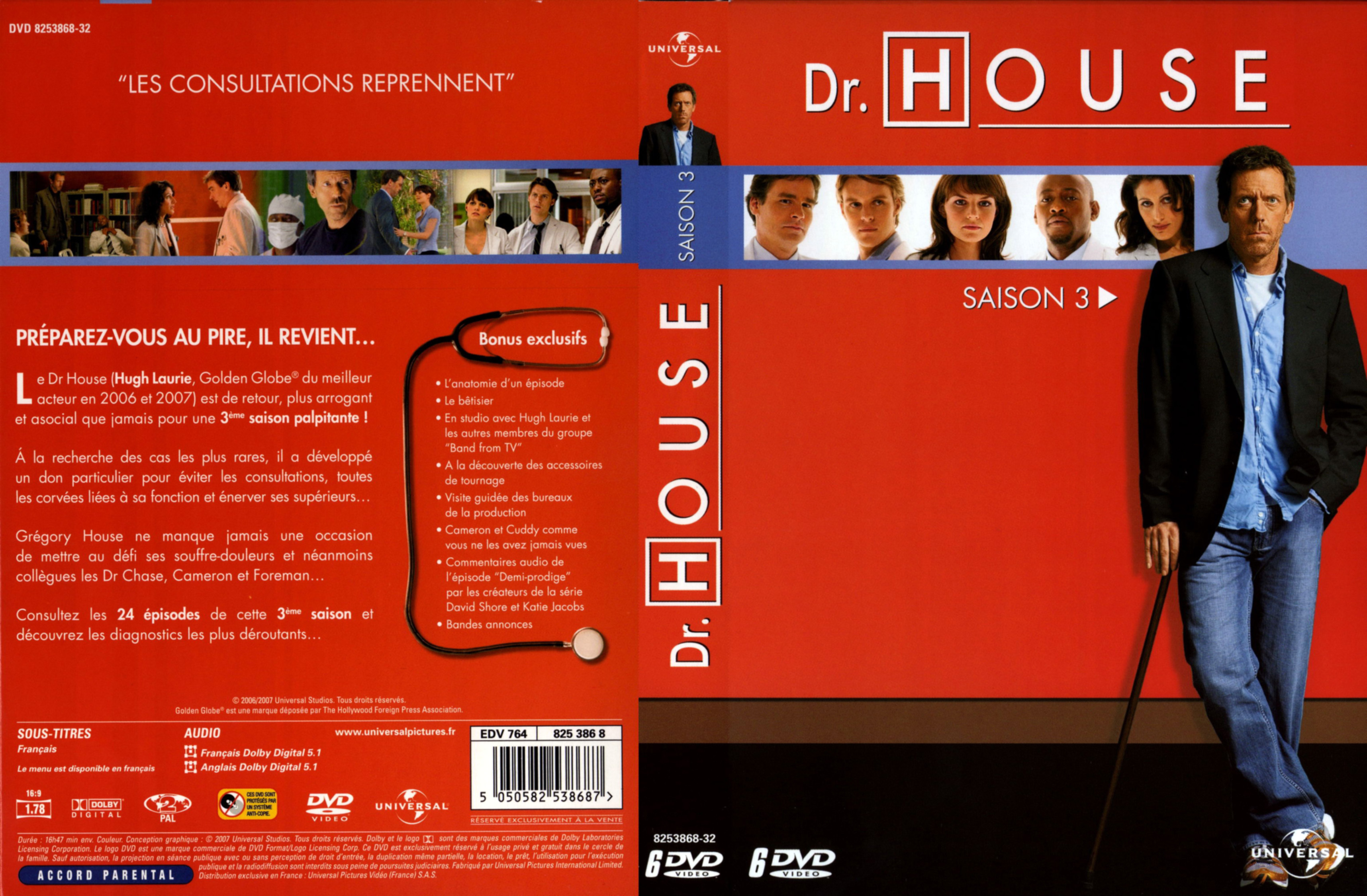 Jaquette DVD Dr House Saison 3 COFFRET