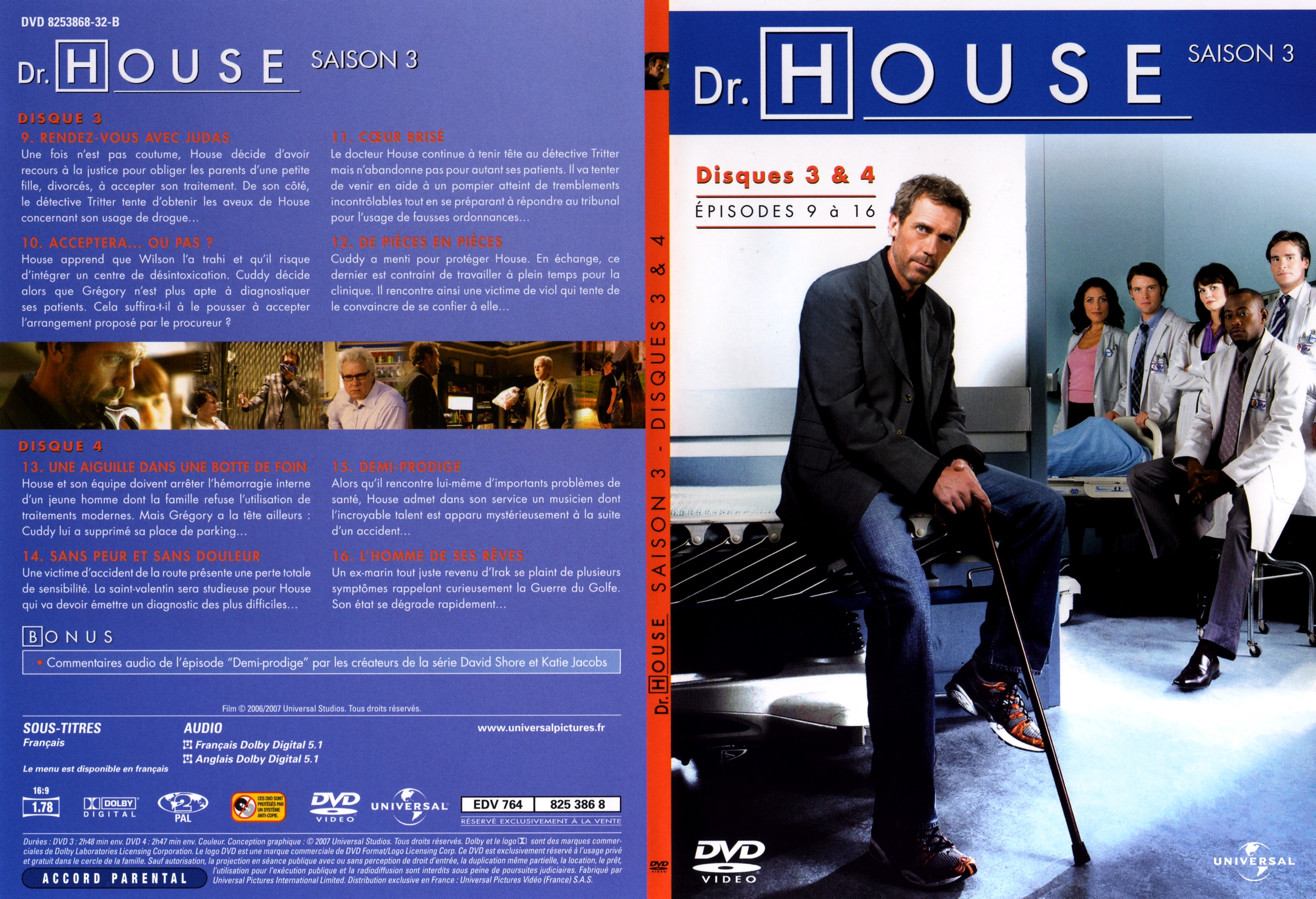 Jaquette DVD Dr House Saison 3 DVD 2