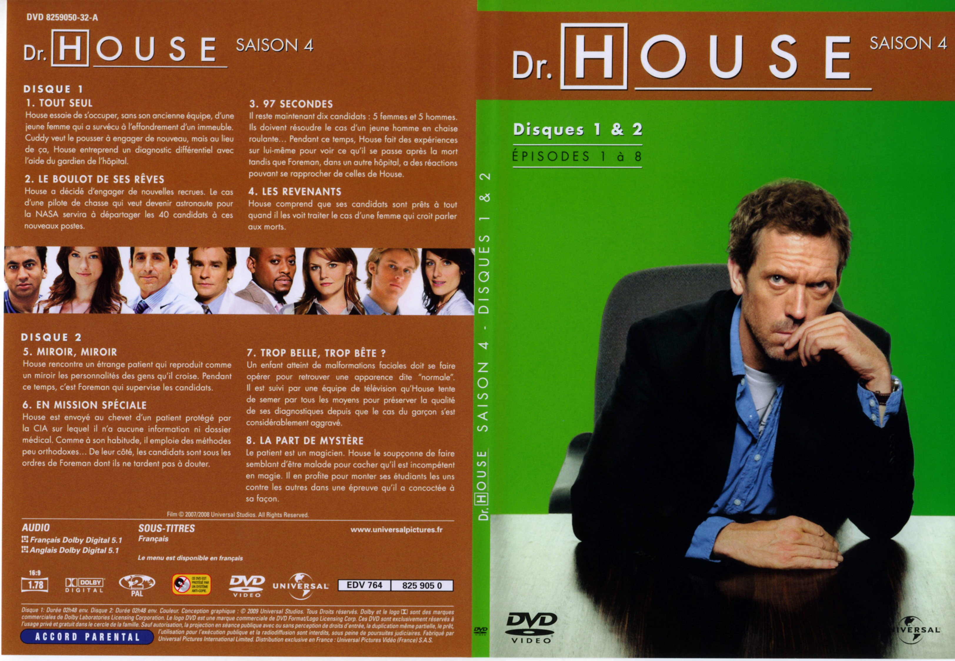 Jaquette DVD Dr House Saison 4 DVD 1