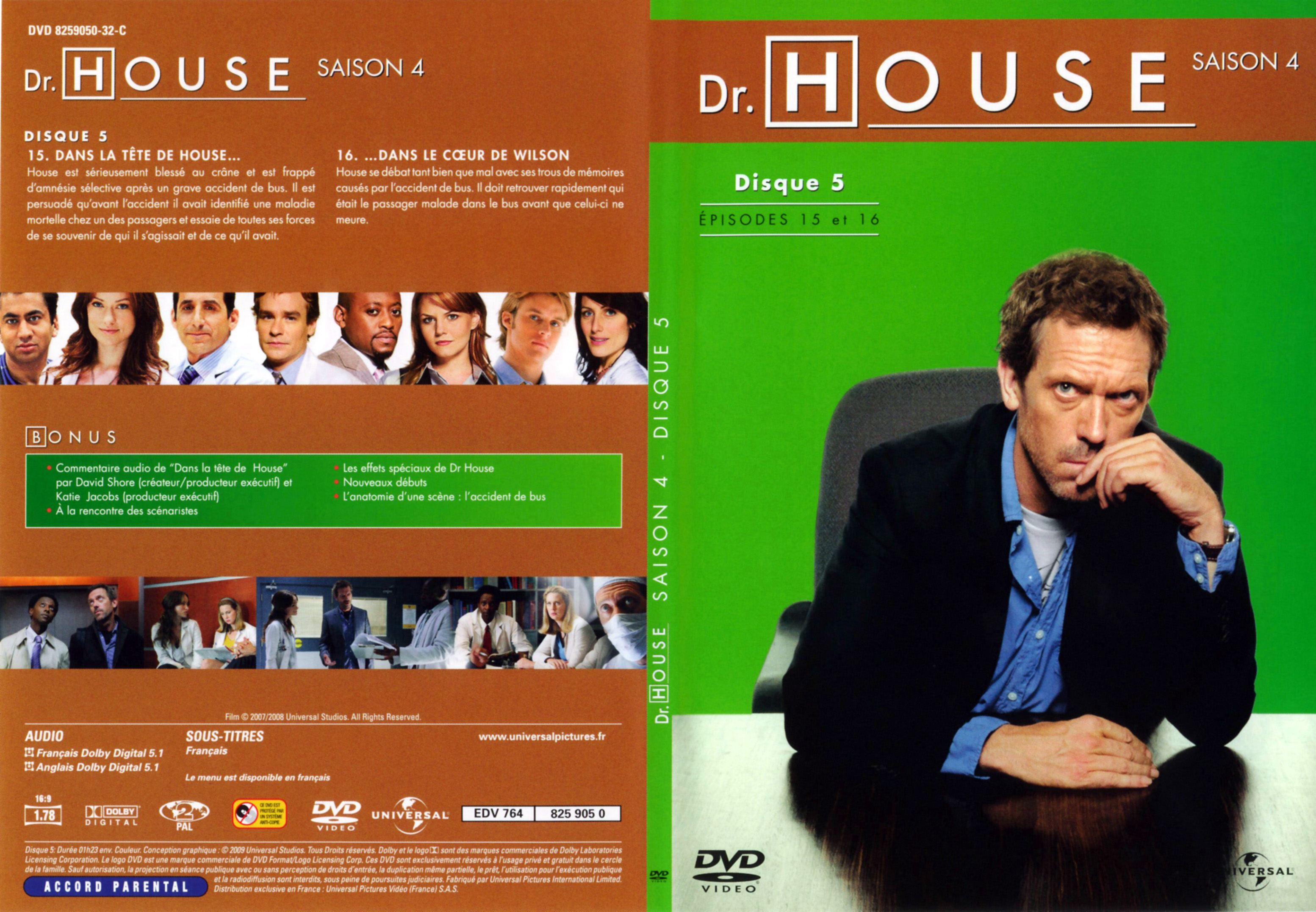 Jaquette DVD Dr House Saison 4 DVD 3