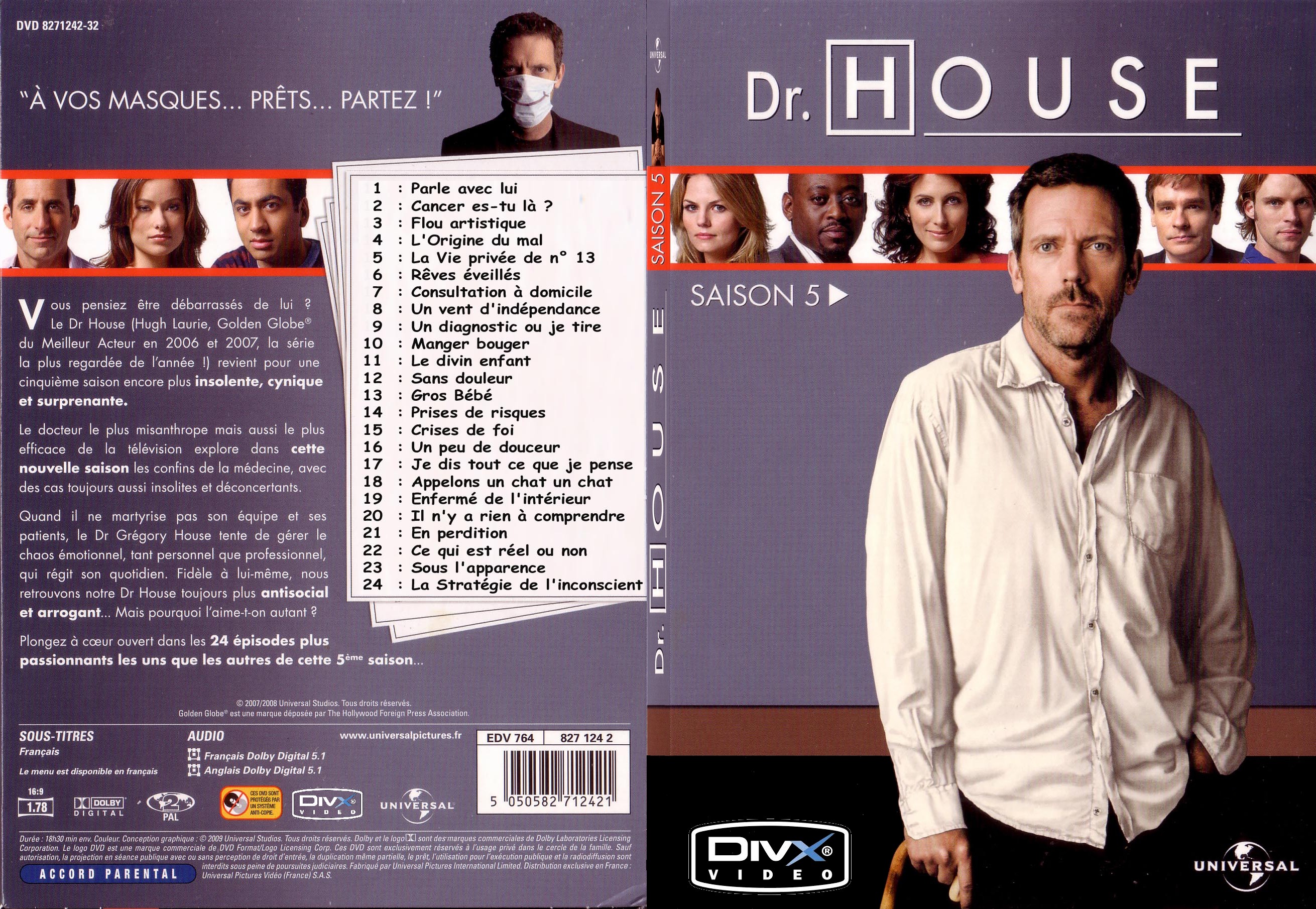 Jaquette DVD Dr House Saison 5 - SLIM