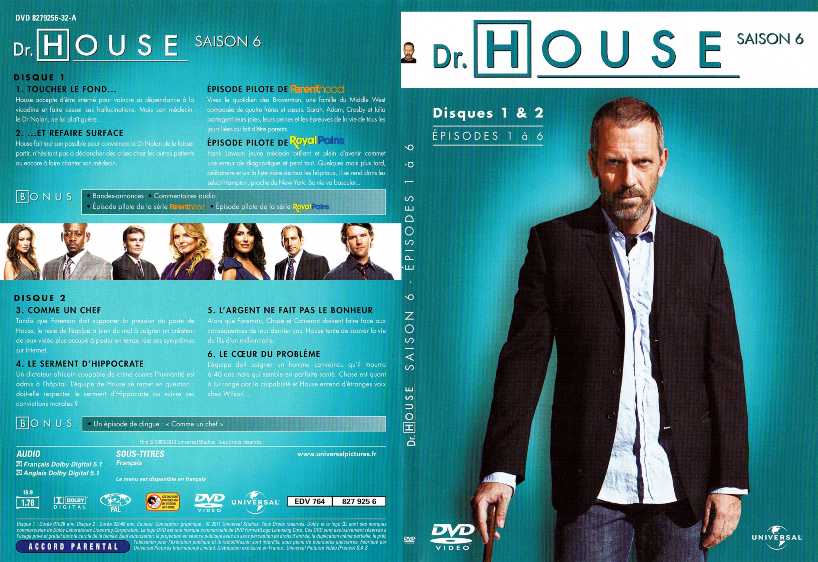 Jaquette DVD Dr House Saison 6 DVD 1