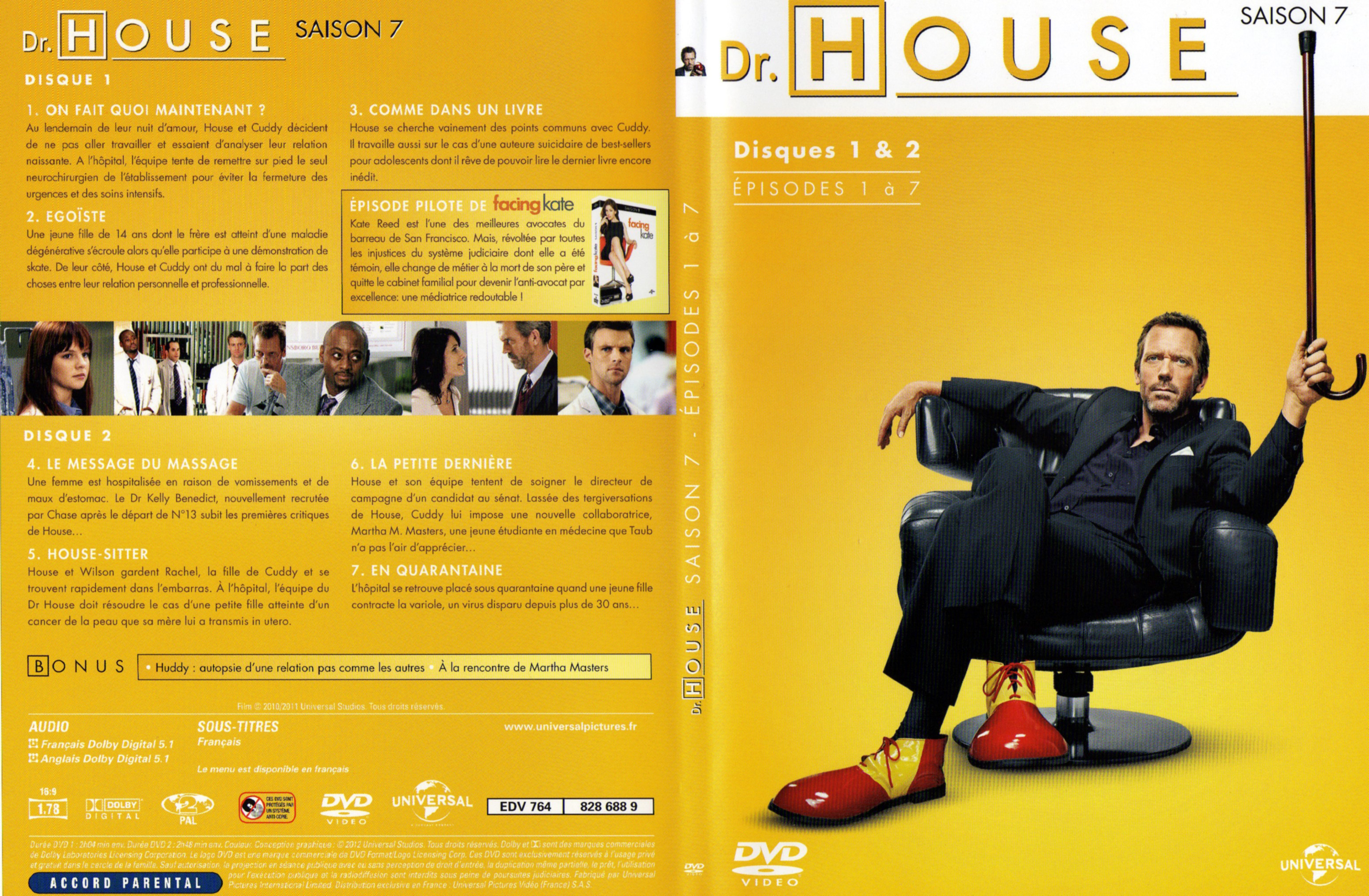 Jaquette DVD Dr House Saison 7 DVD 1