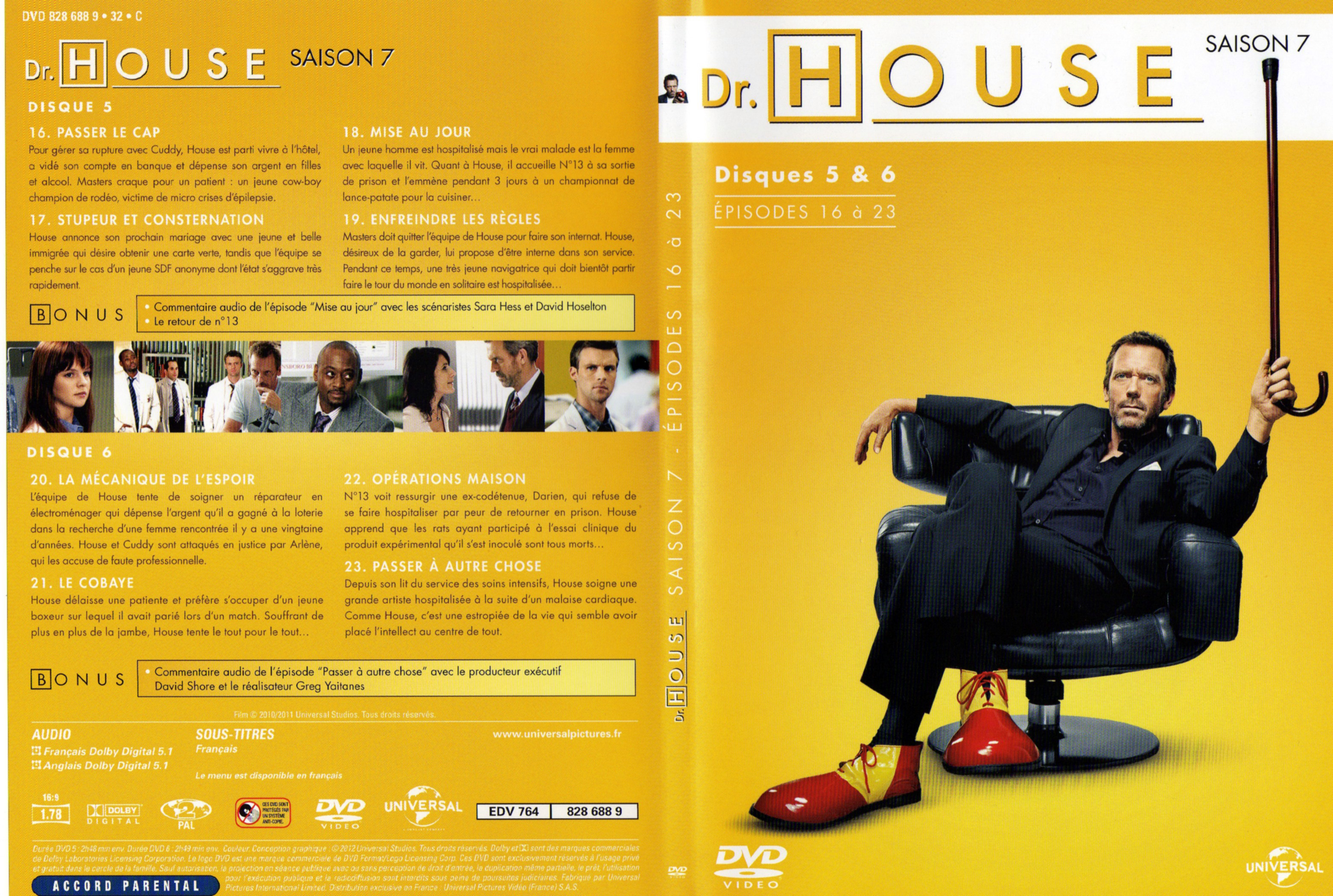 Jaquette DVD Dr House Saison 7 DVD 3