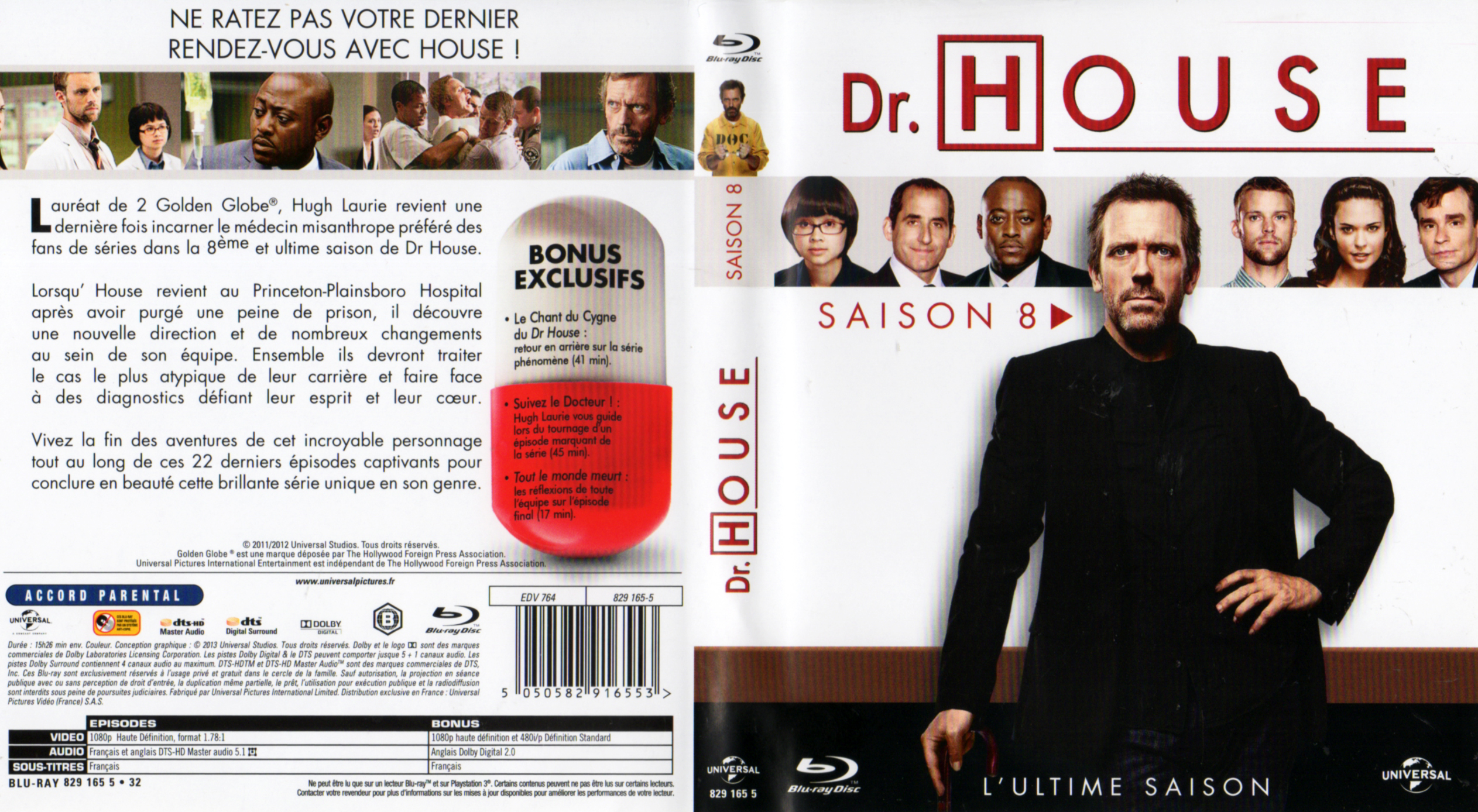 Jaquette DVD Dr House Saison 8 (BLU-RAY)
