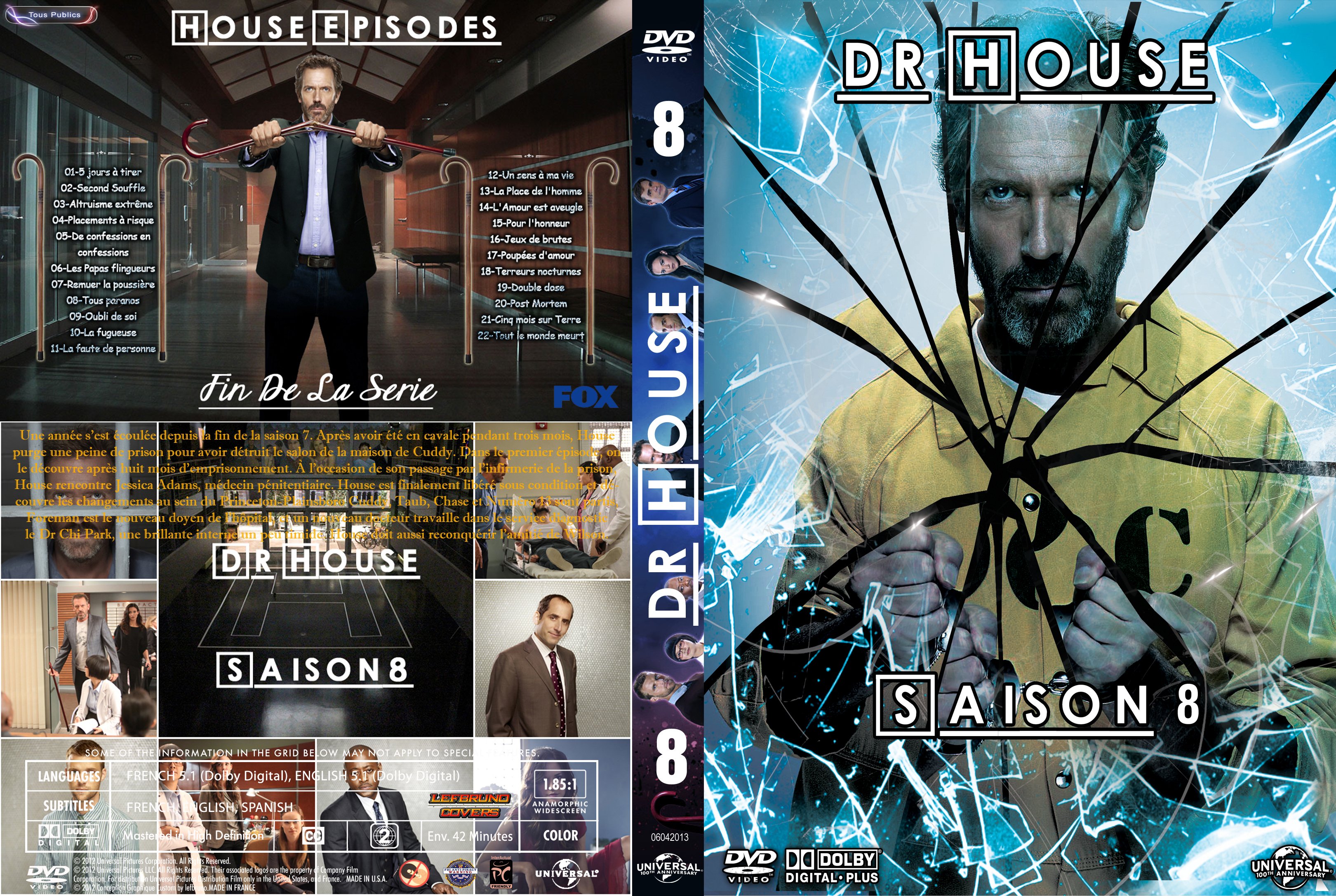 Jaquette DVD Dr House Saison 8 custom