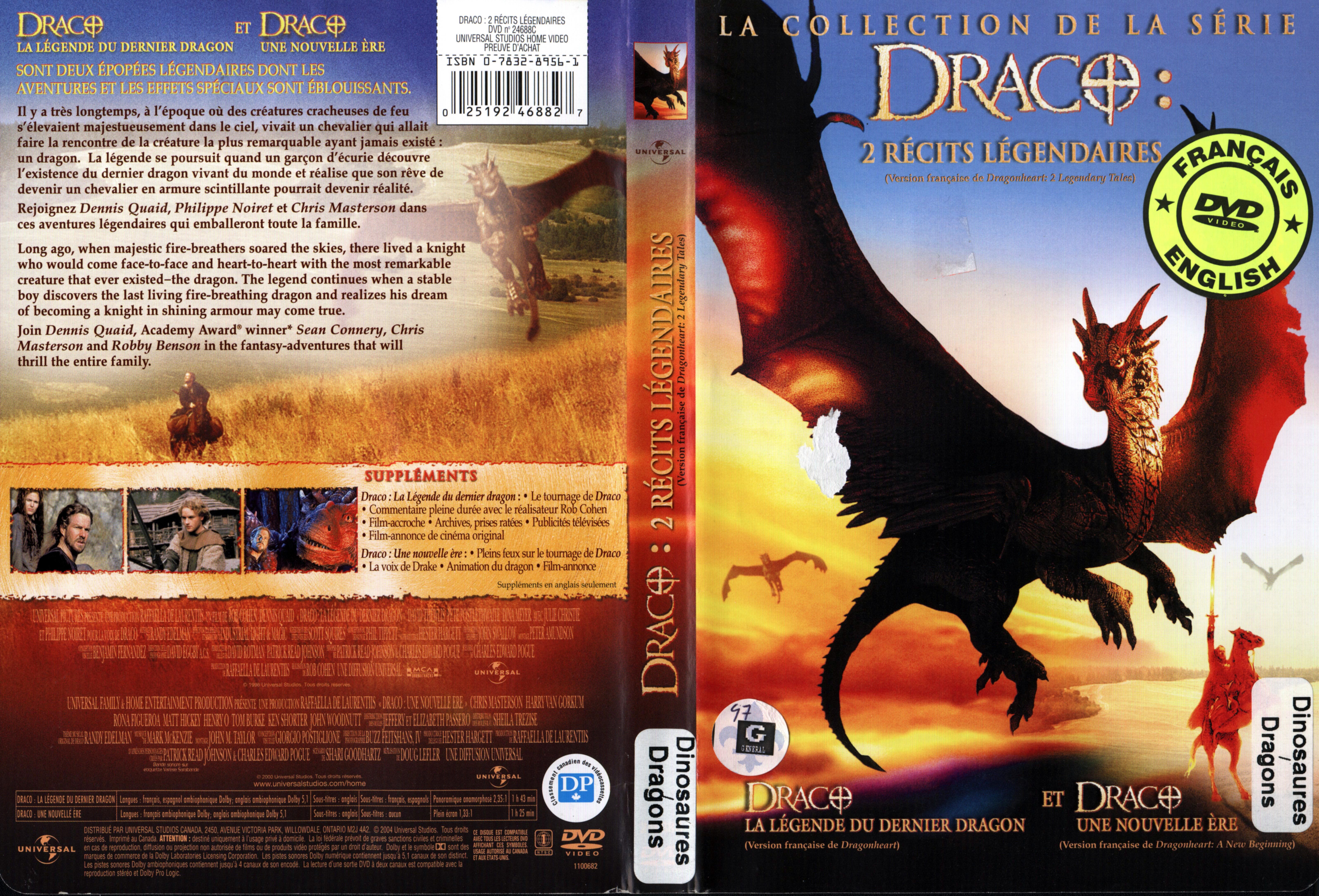 Jaquette DVD Draco 1 et 2
