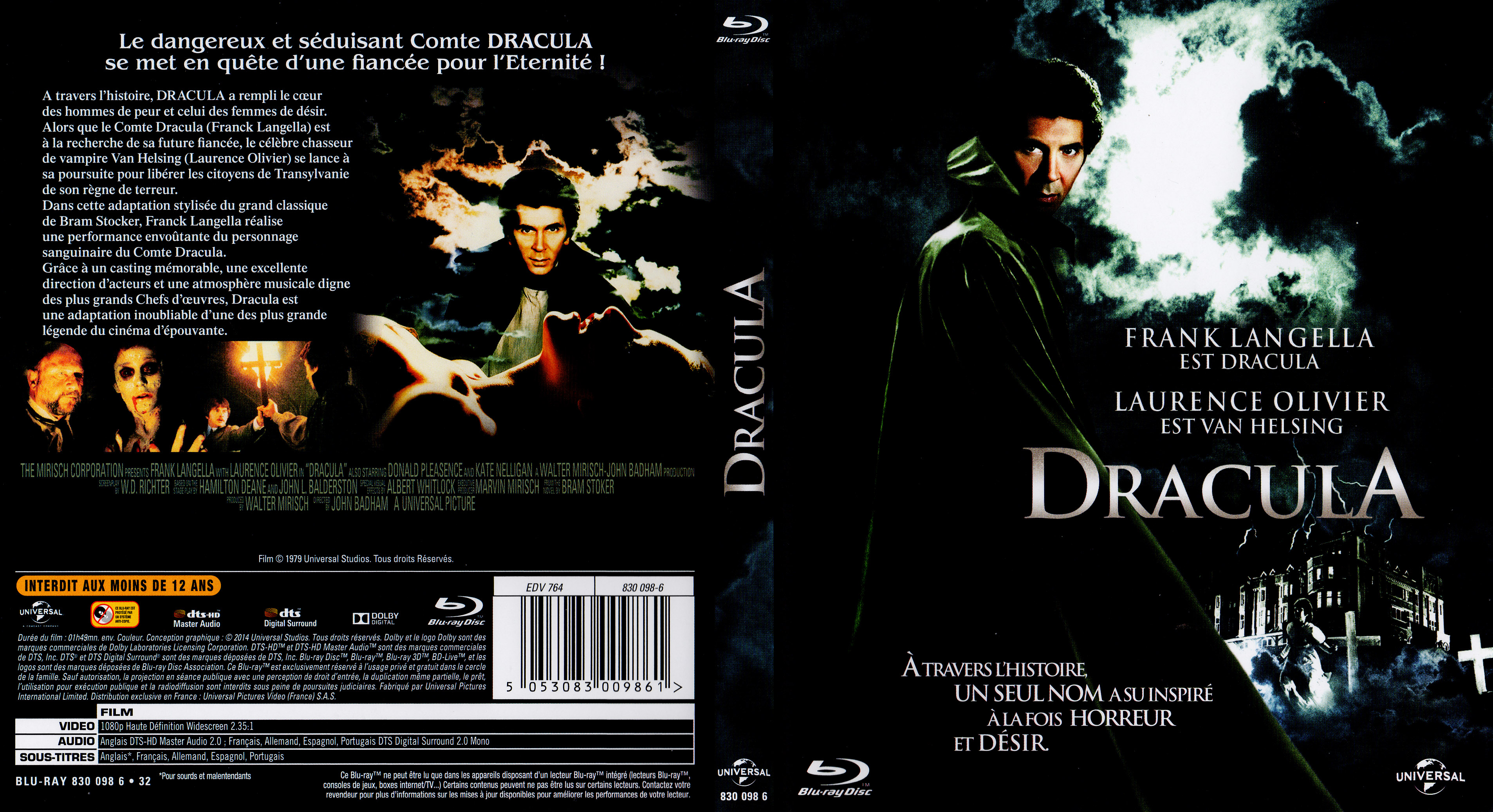 Jaquette DVD Dracula 1979 (BLU-RAY)