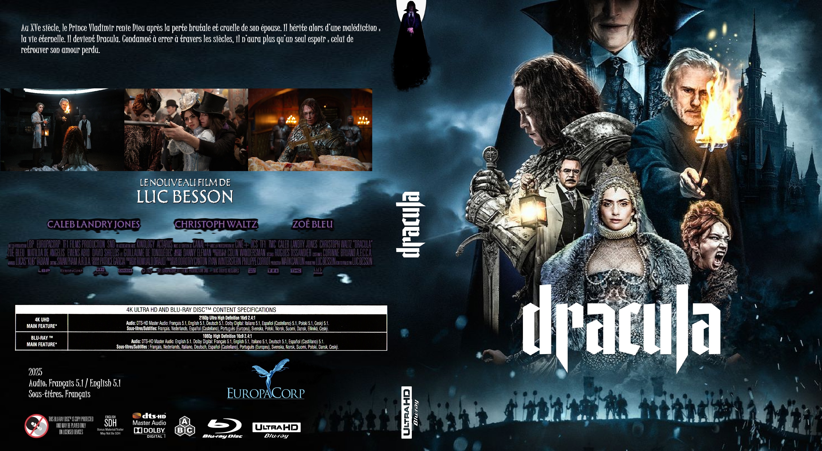 Jaquette DVD Dracula 2025 4K custom (BLU-RAY)