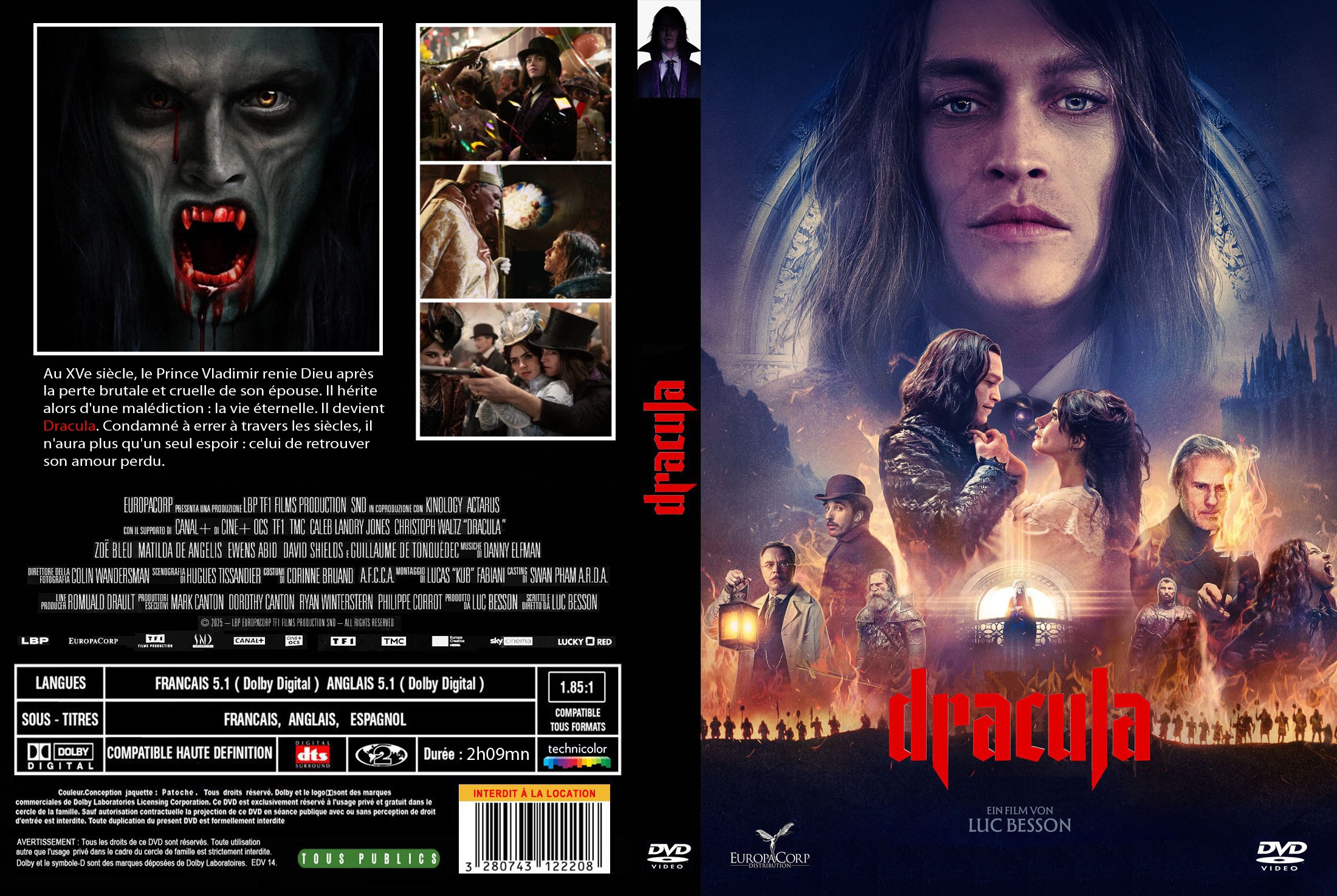 Jaquette DVD Dracula 2025 custom