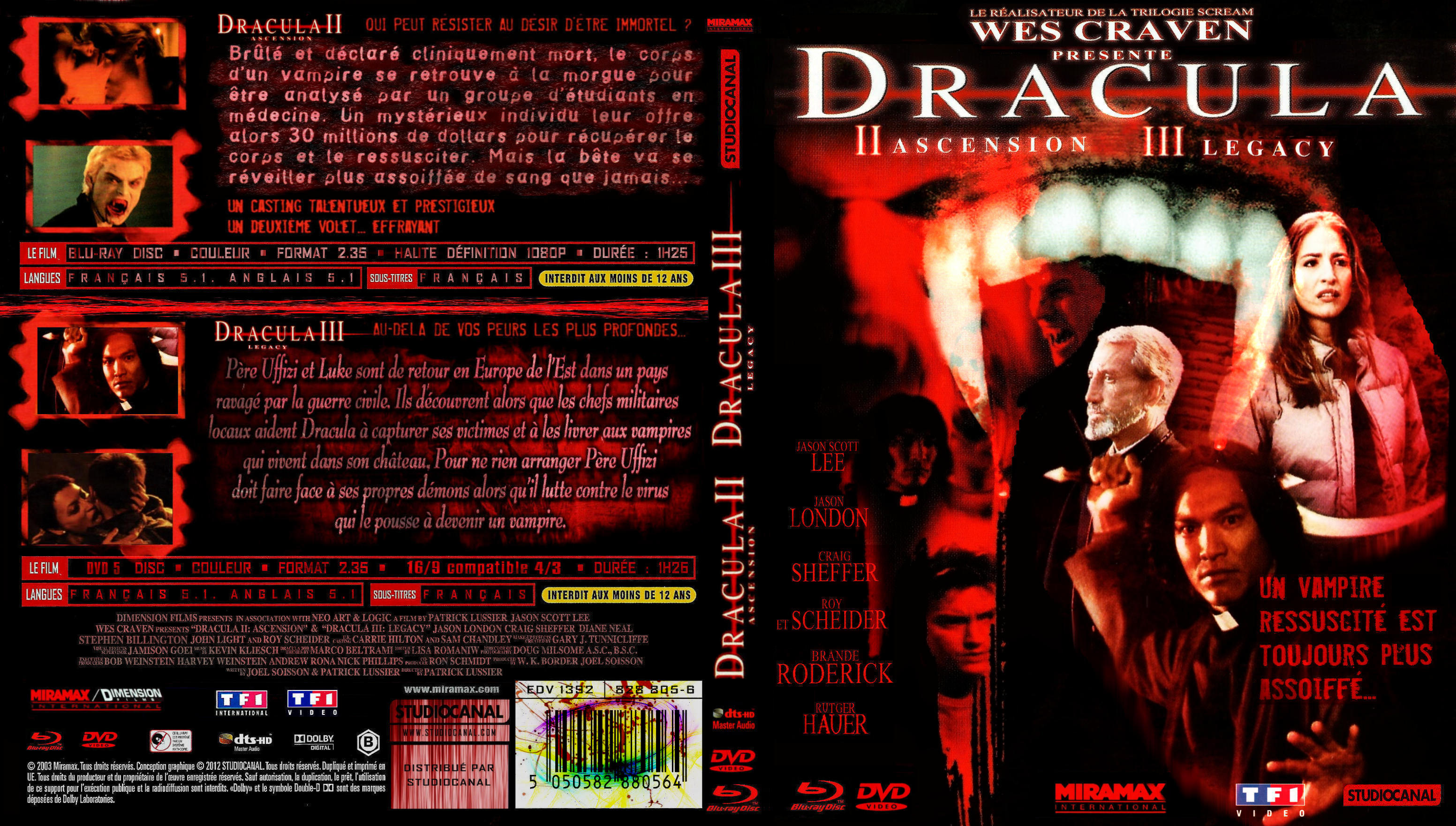Jaquette DVD Dracula 2 & 3 custom (BLU-RAY)