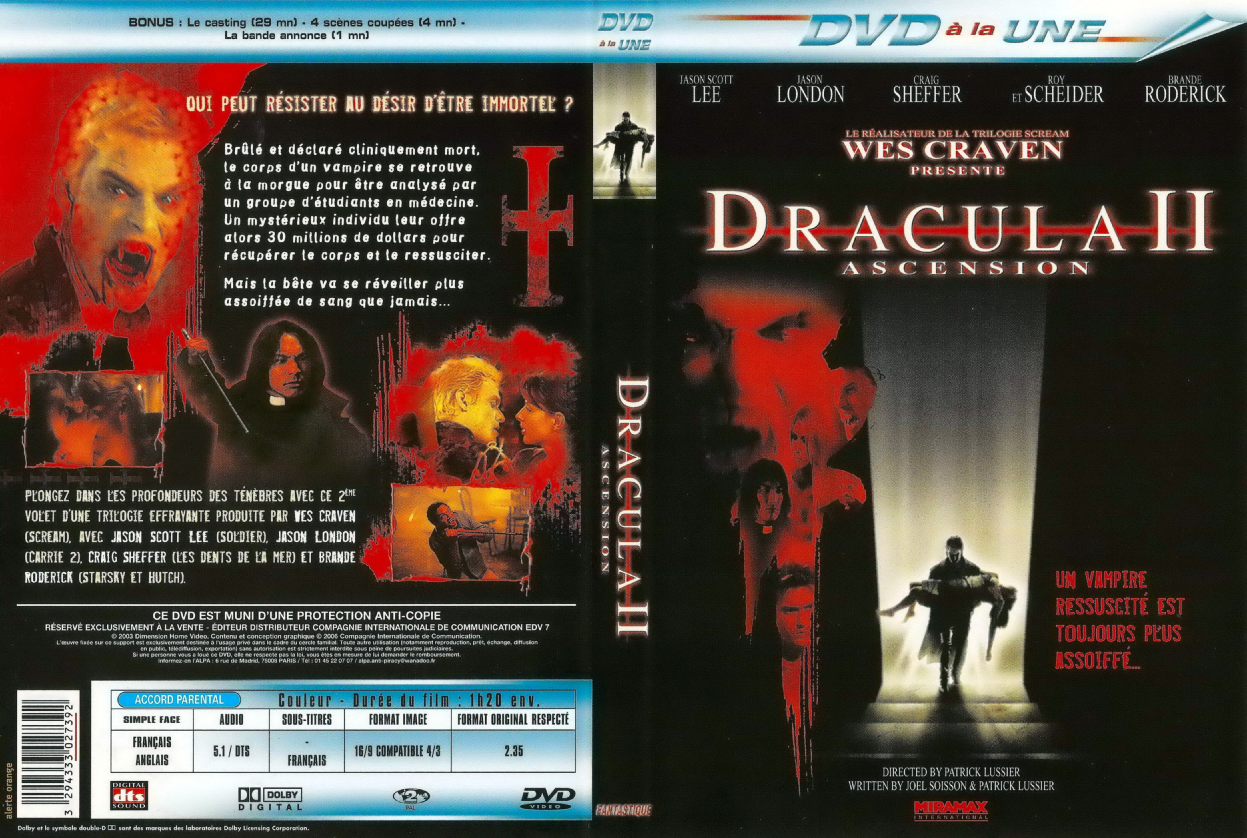 Jaquette DVD Dracula 2 Ascension v2