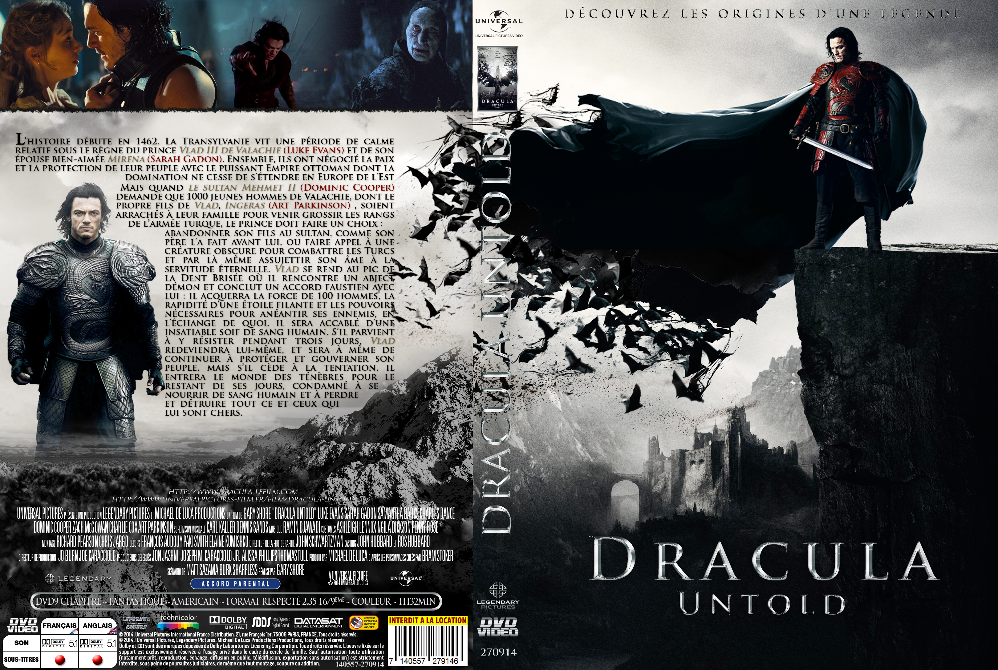 Jaquette DVD Dracula Untold custom