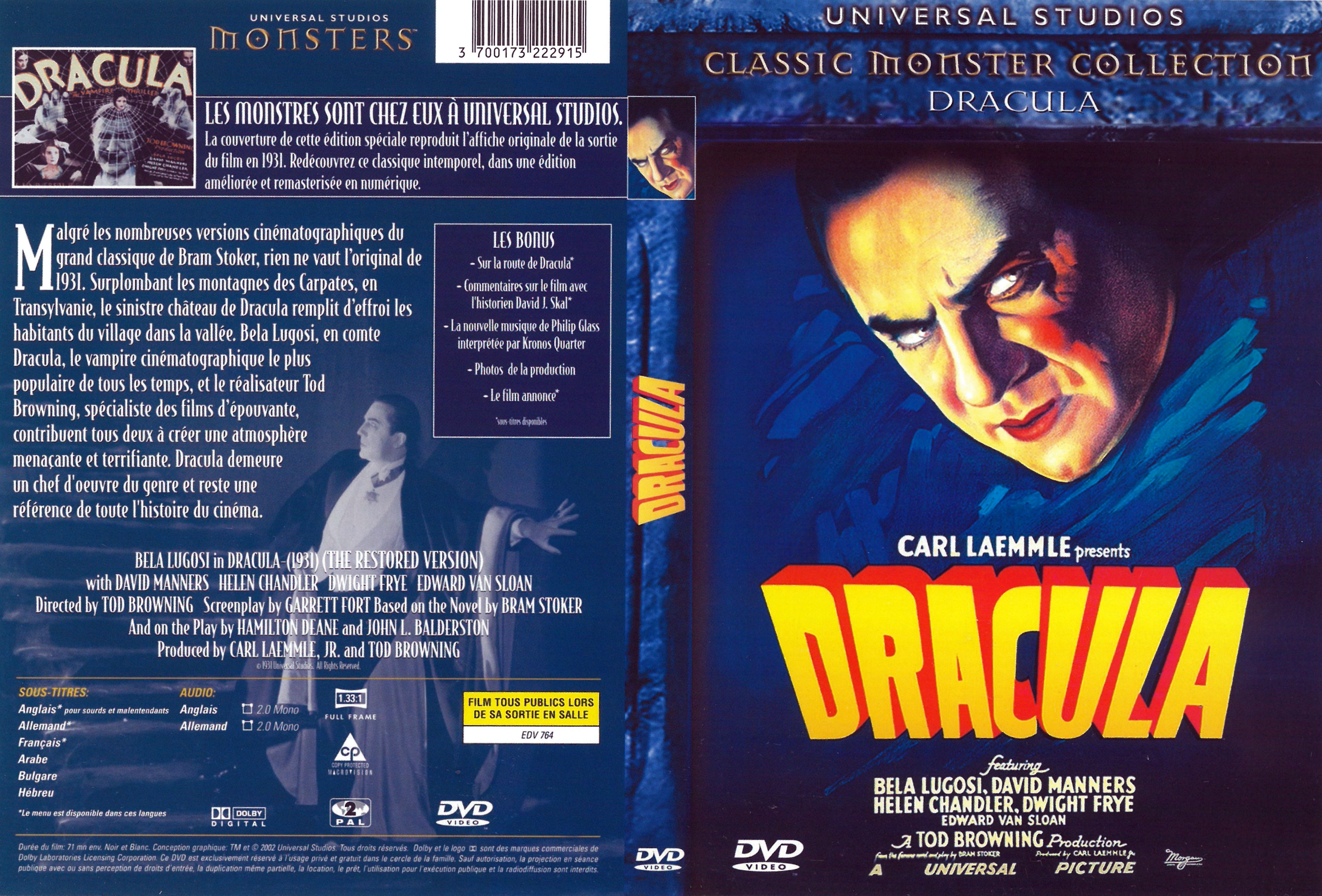 Jaquette DVD Dracula (1931)