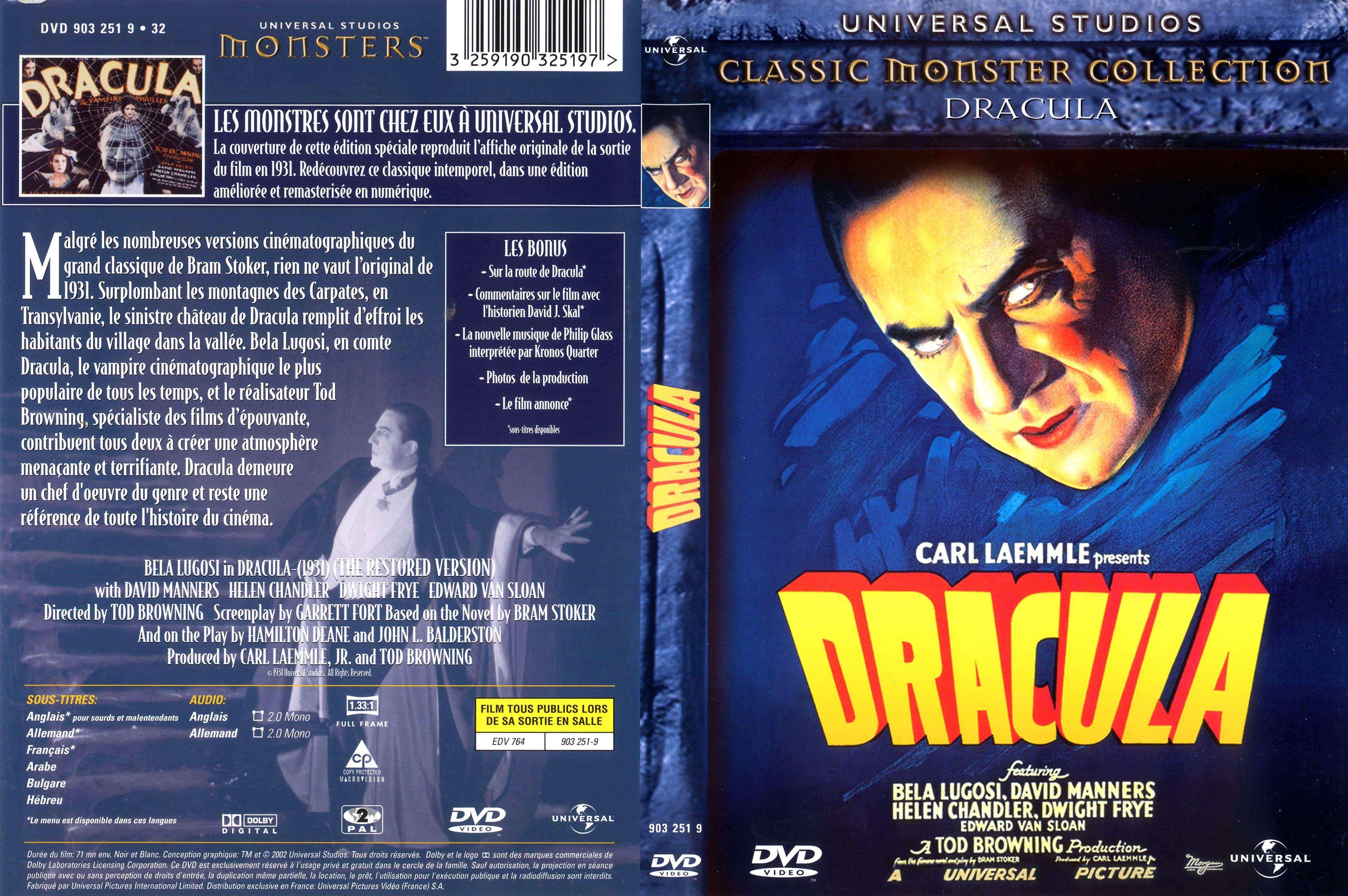 Jaquette DVD Dracula (1931) v2