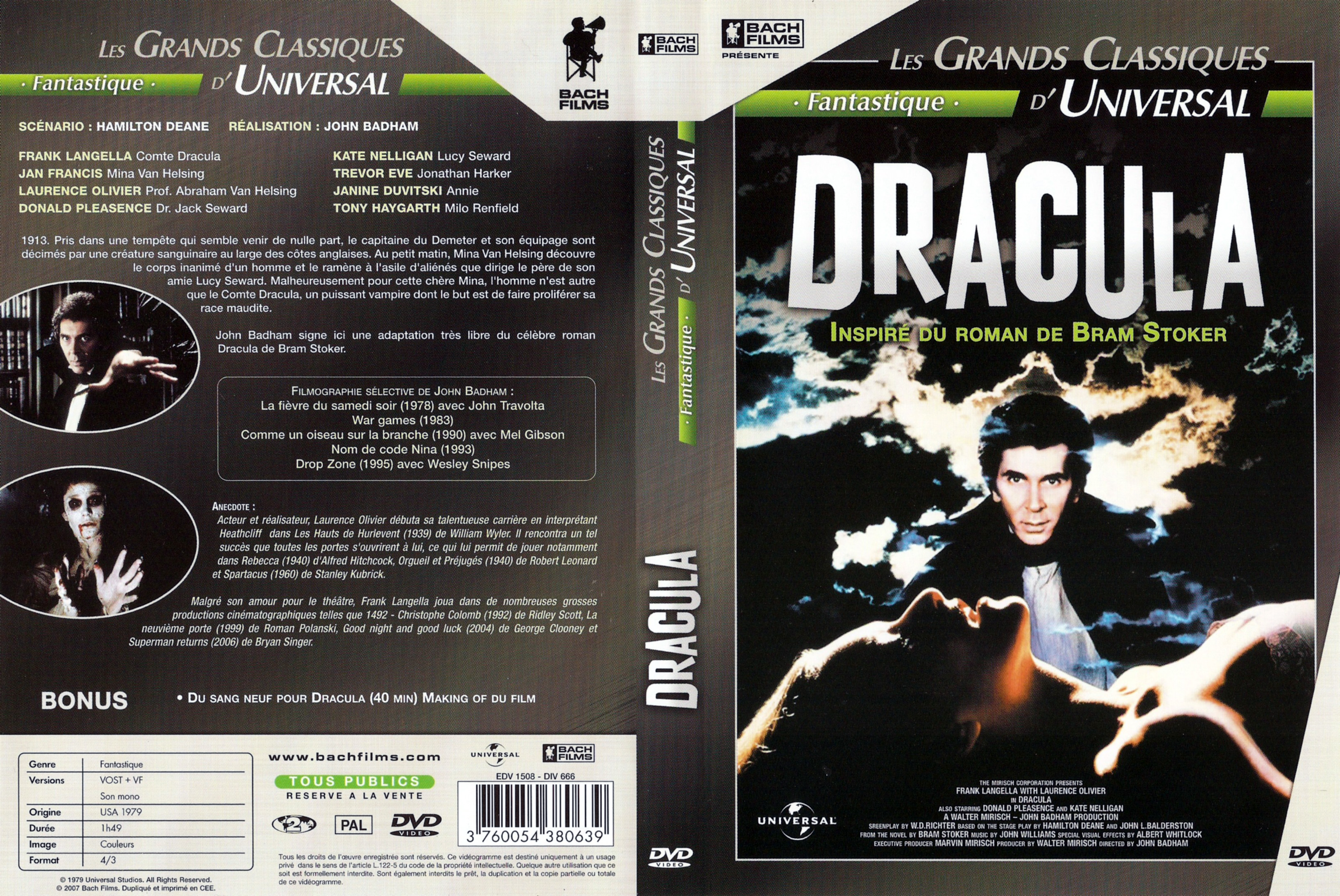 Jaquette DVD Dracula (1979)