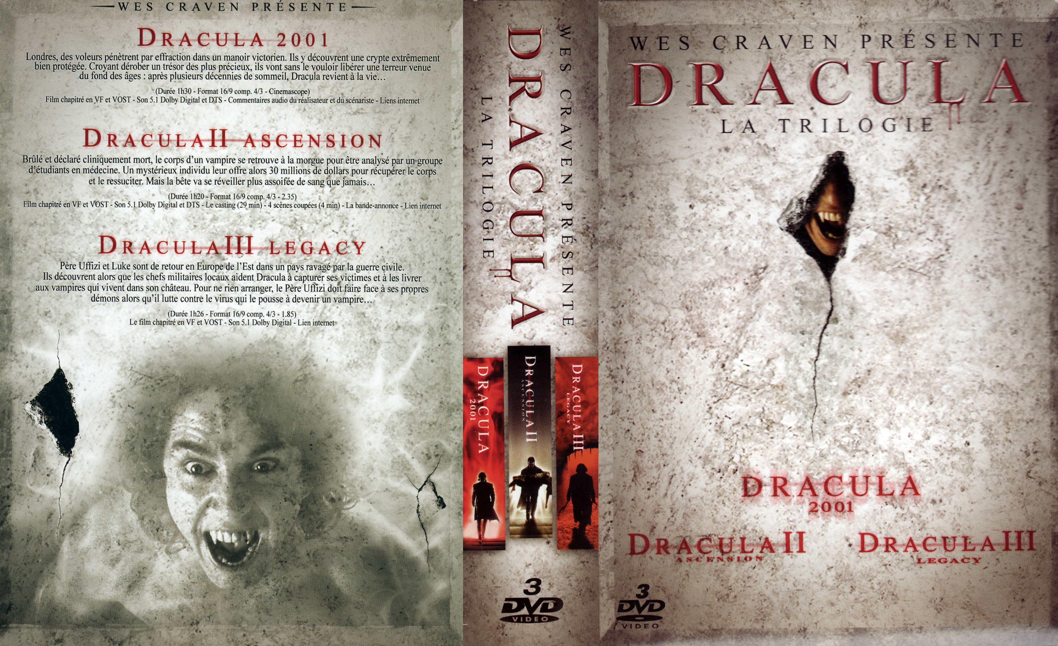 Jaquette DVD Dracula (la trilogie) COFFRET