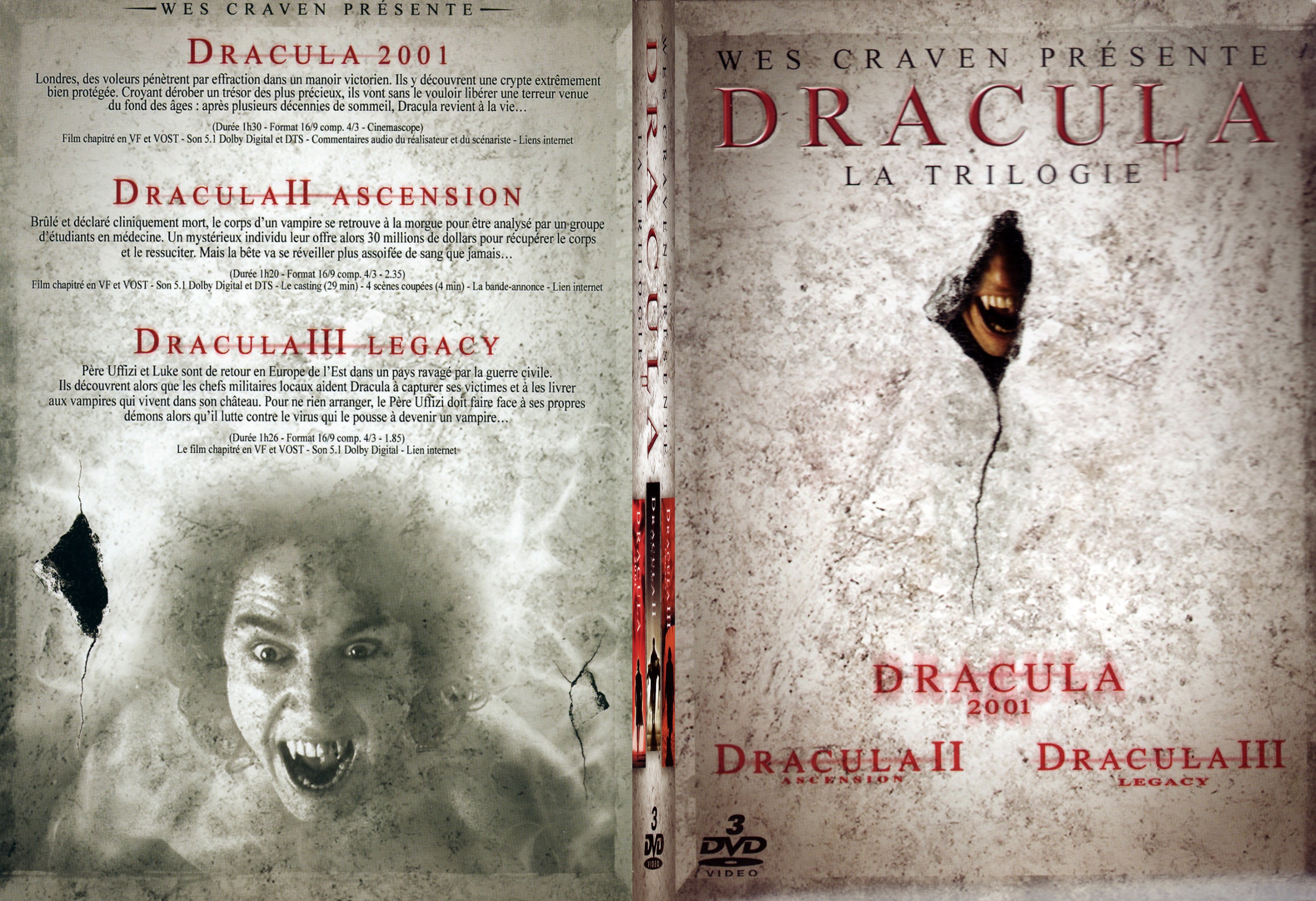 Jaquette DVD Dracula (la trilogie) - SLIM